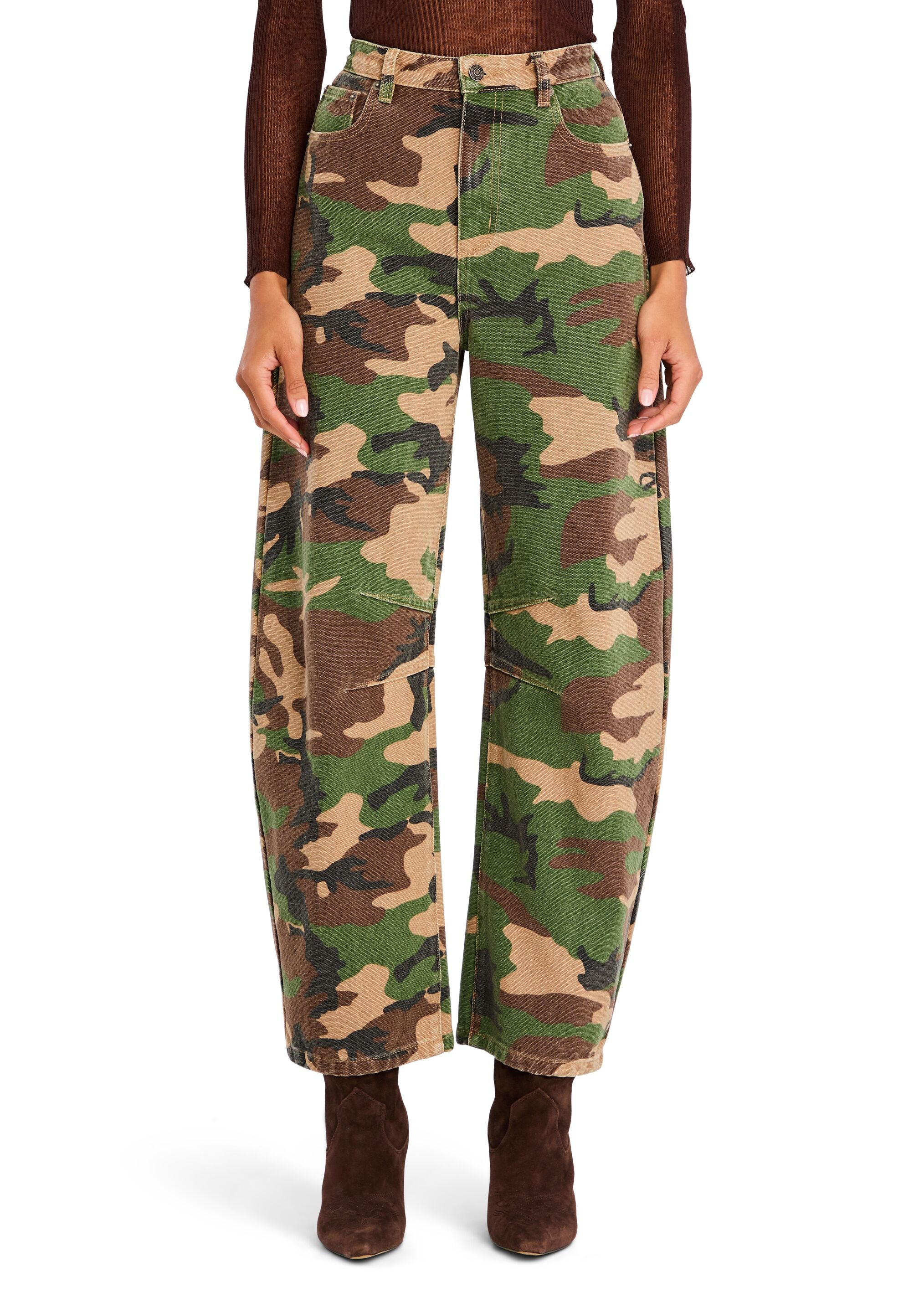 Marbel Mid Rise Barrel Jean