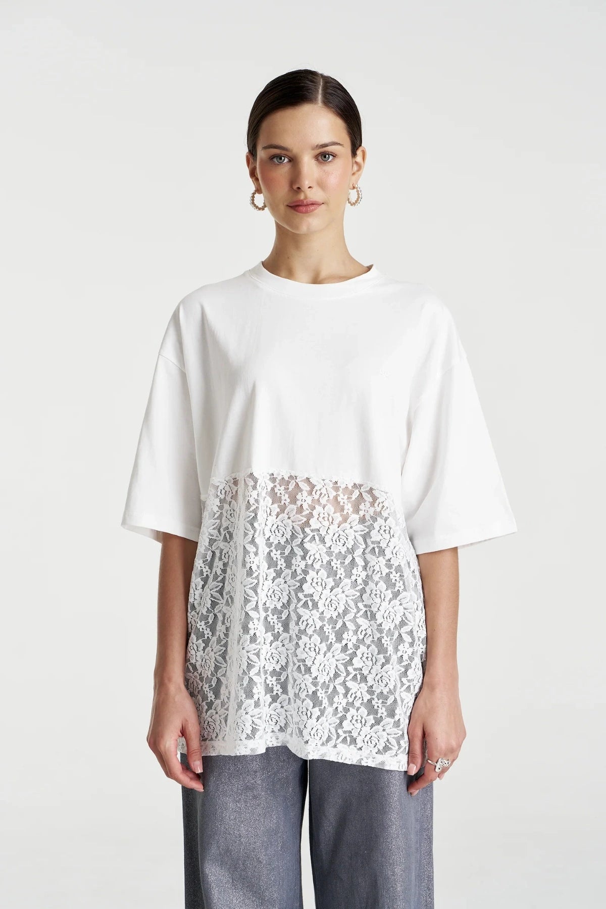 Lace Panel Tee Lily