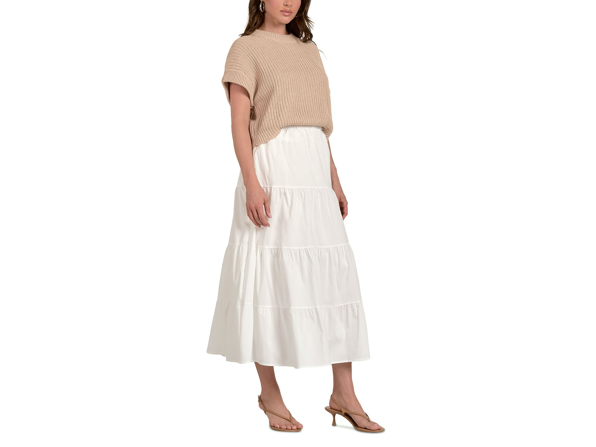 Mixed Media Sweater Midi Dress — Image 3