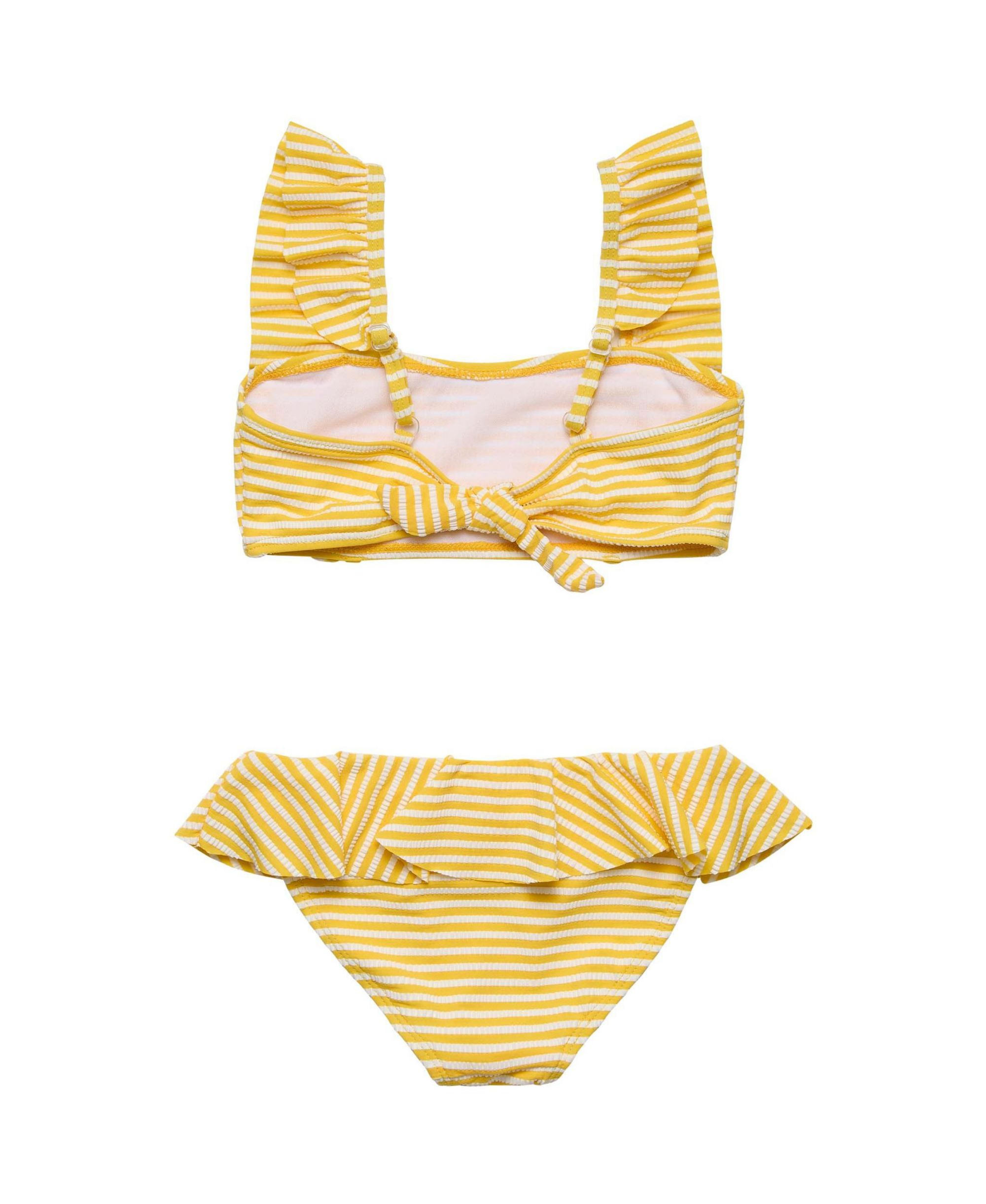 Girls' Sunshine Stripe Frilled Bikini - Little Kid, Big Kid — Image 3