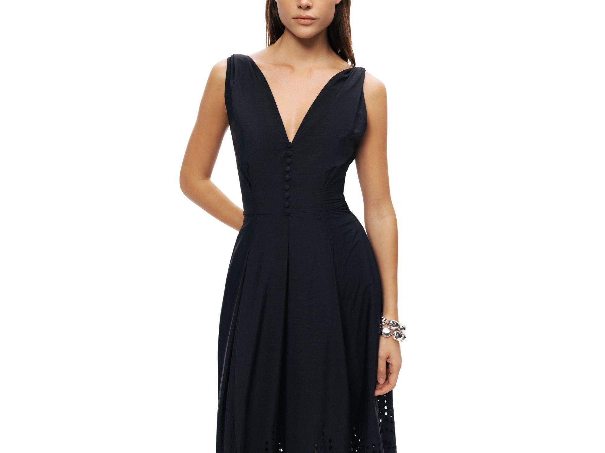 Sleeveless Embroidered Midi Dress — Image 4