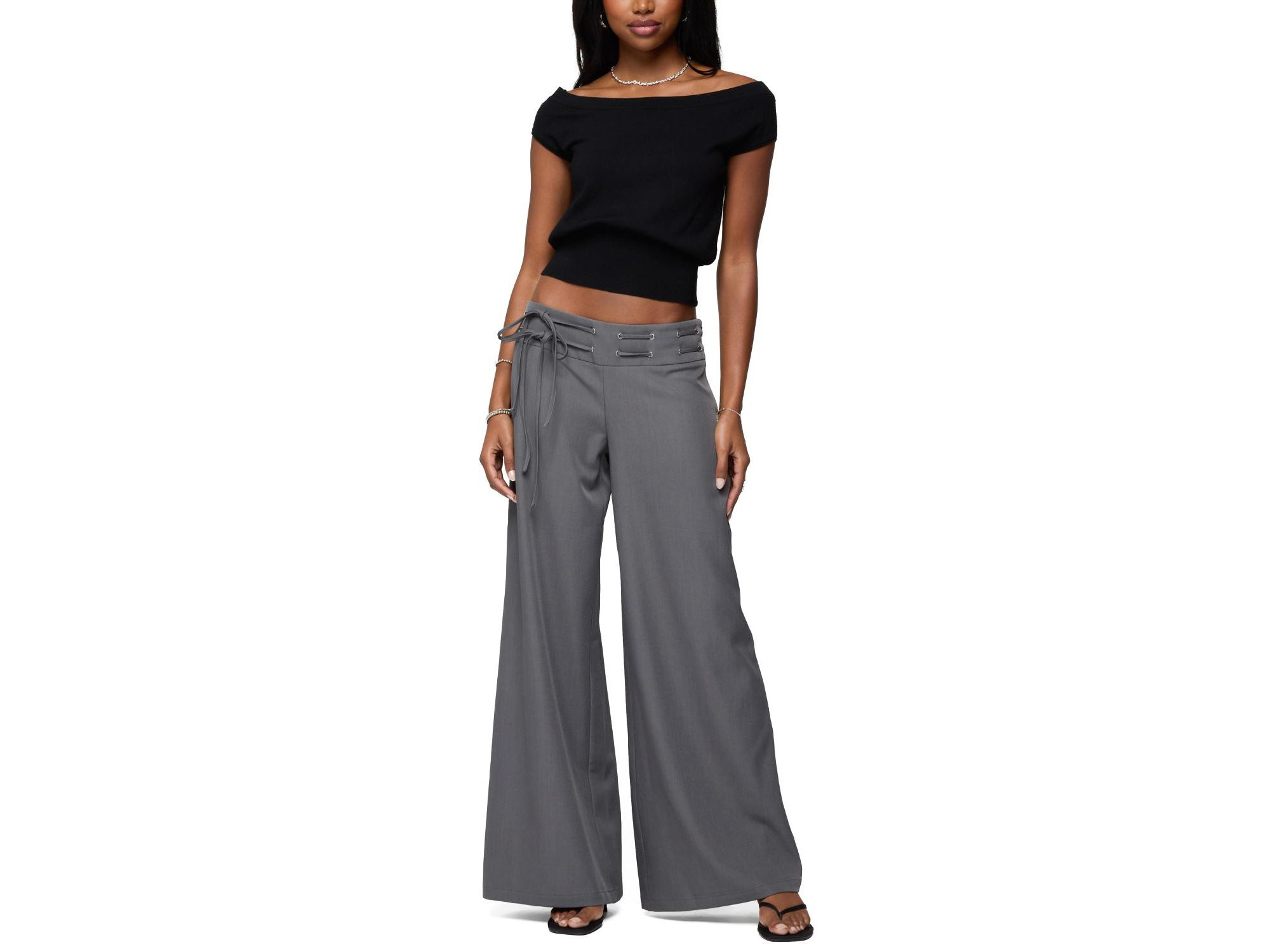 Willard Baggy Lace Up Belt Pants — Image 5