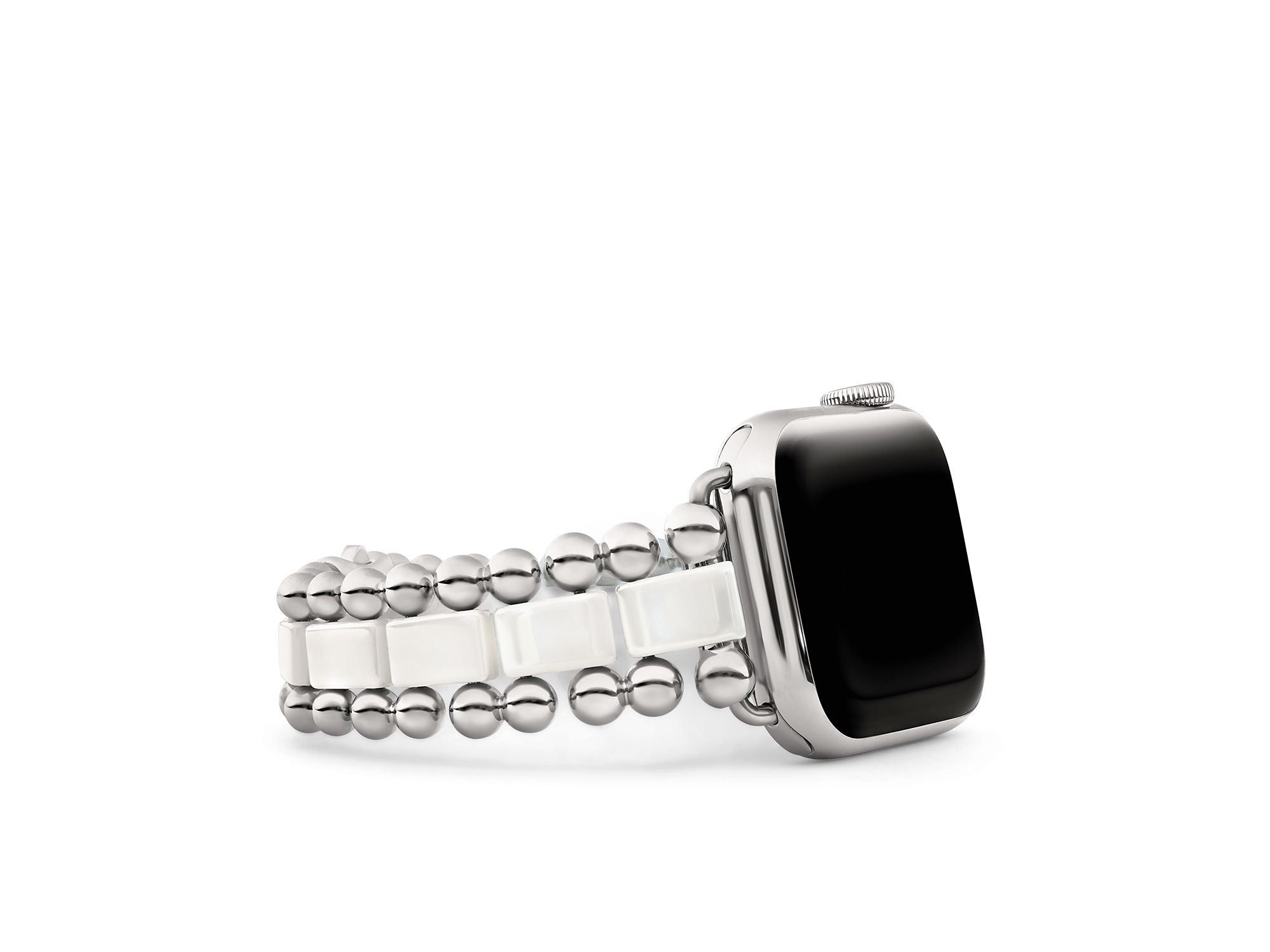 White Ceramic Smart Caviar Apple™ Watch Band, 38mm-42mm — Image 7