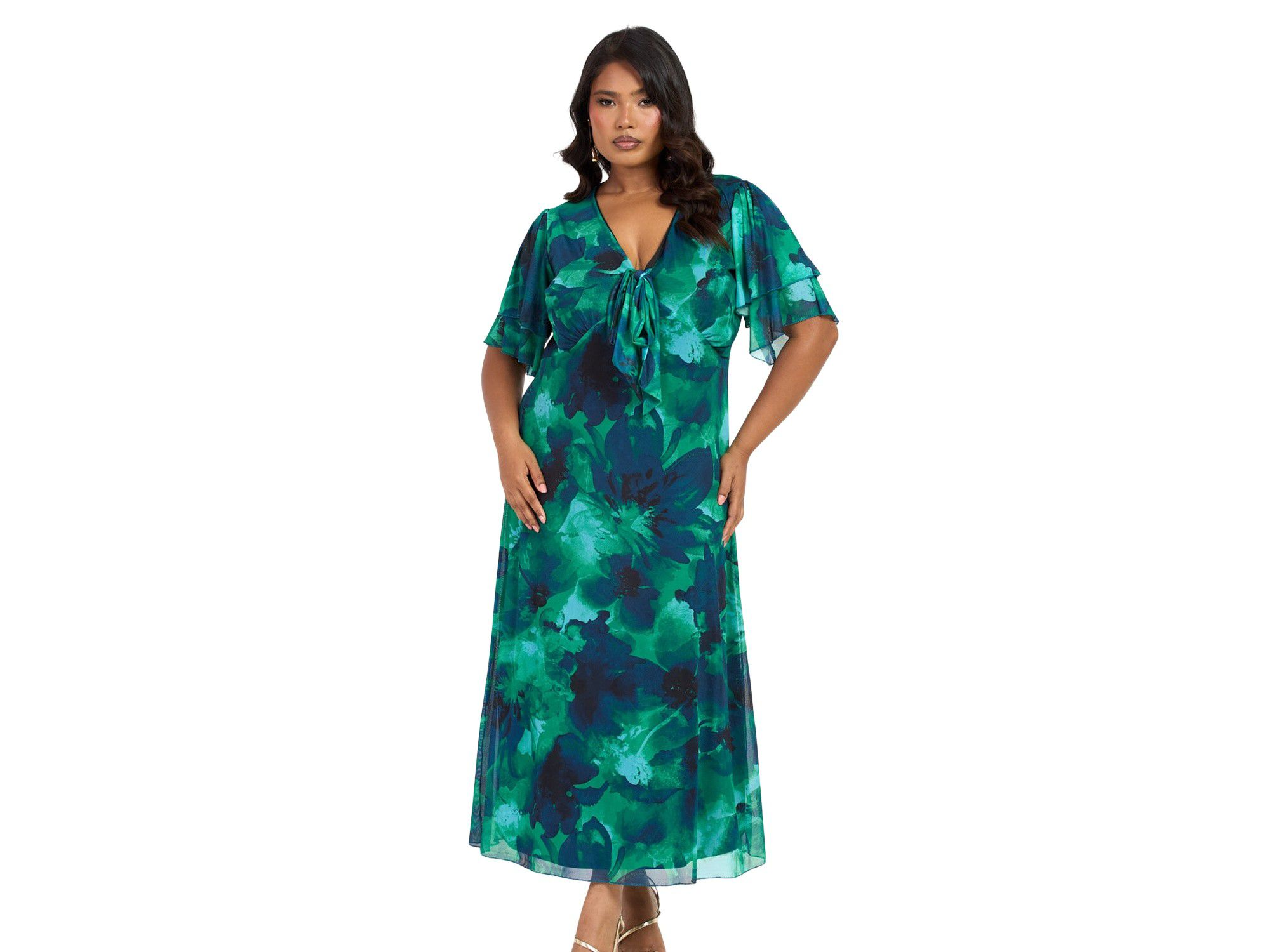 Flutter Sleeve Midi Dress — Image 3