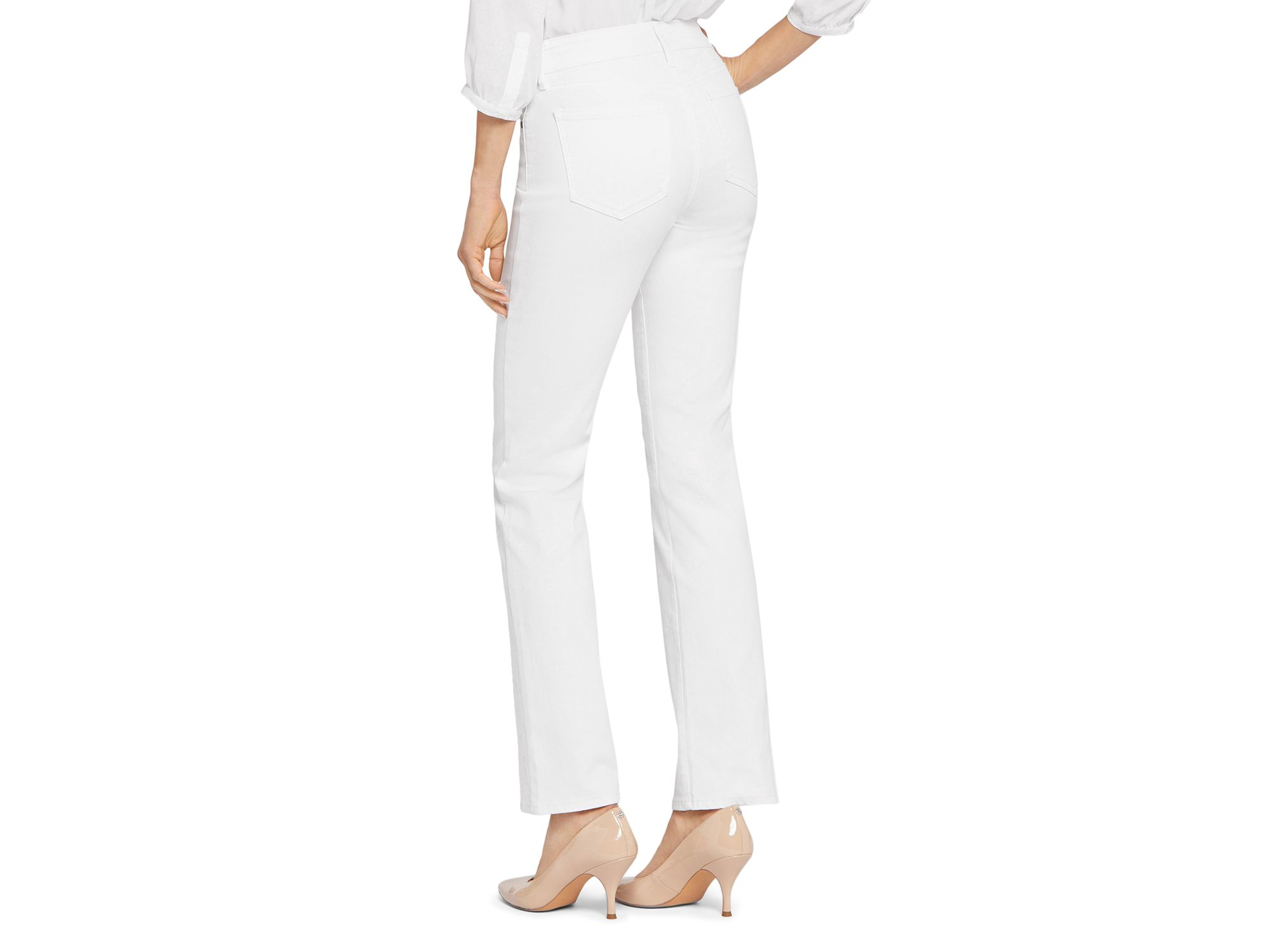 Petite Marilyn High Rise Straight Jeans — Image 4