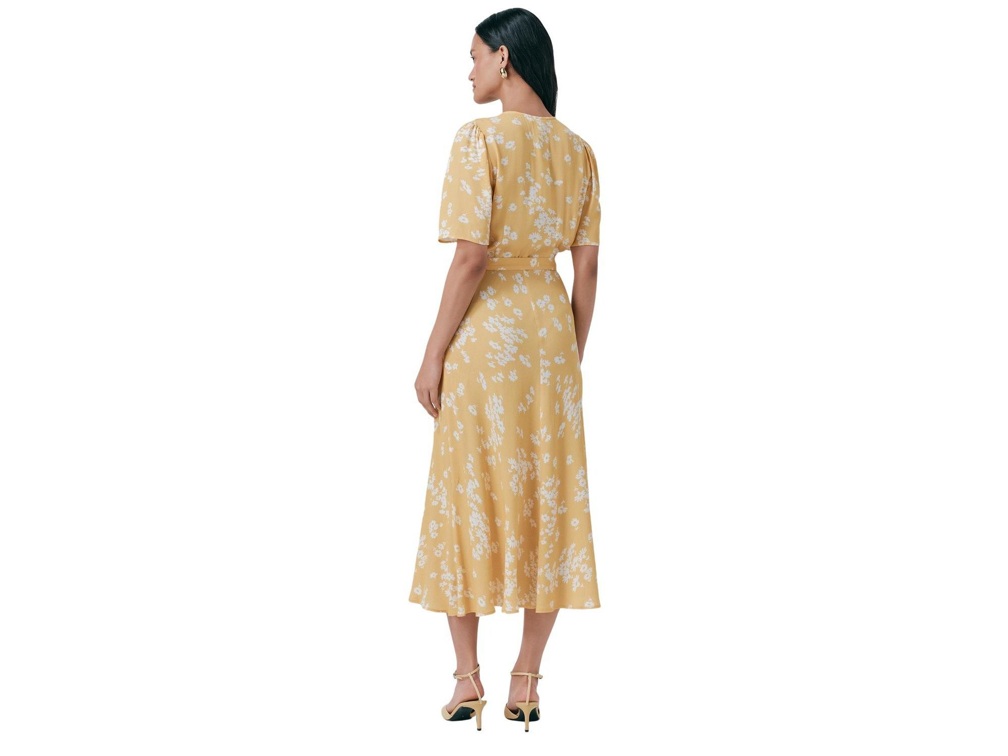 Jemima Crepe Floral Belted Midi Dress — Image 4