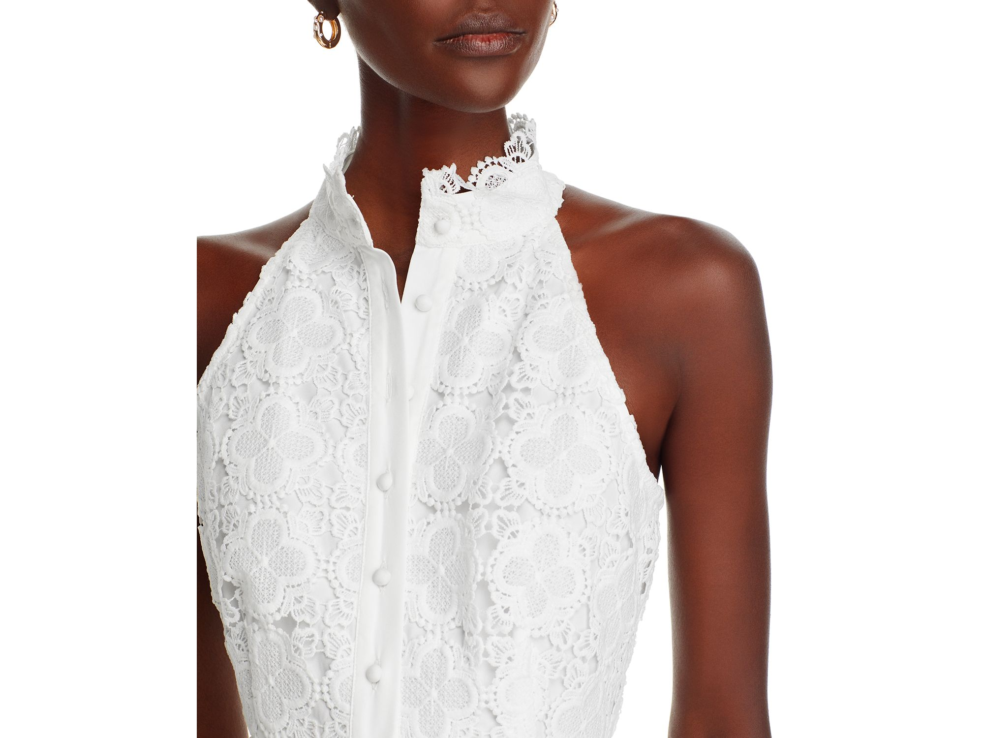 Lace Mini Shirt Dress - Exclusive — Image 3
