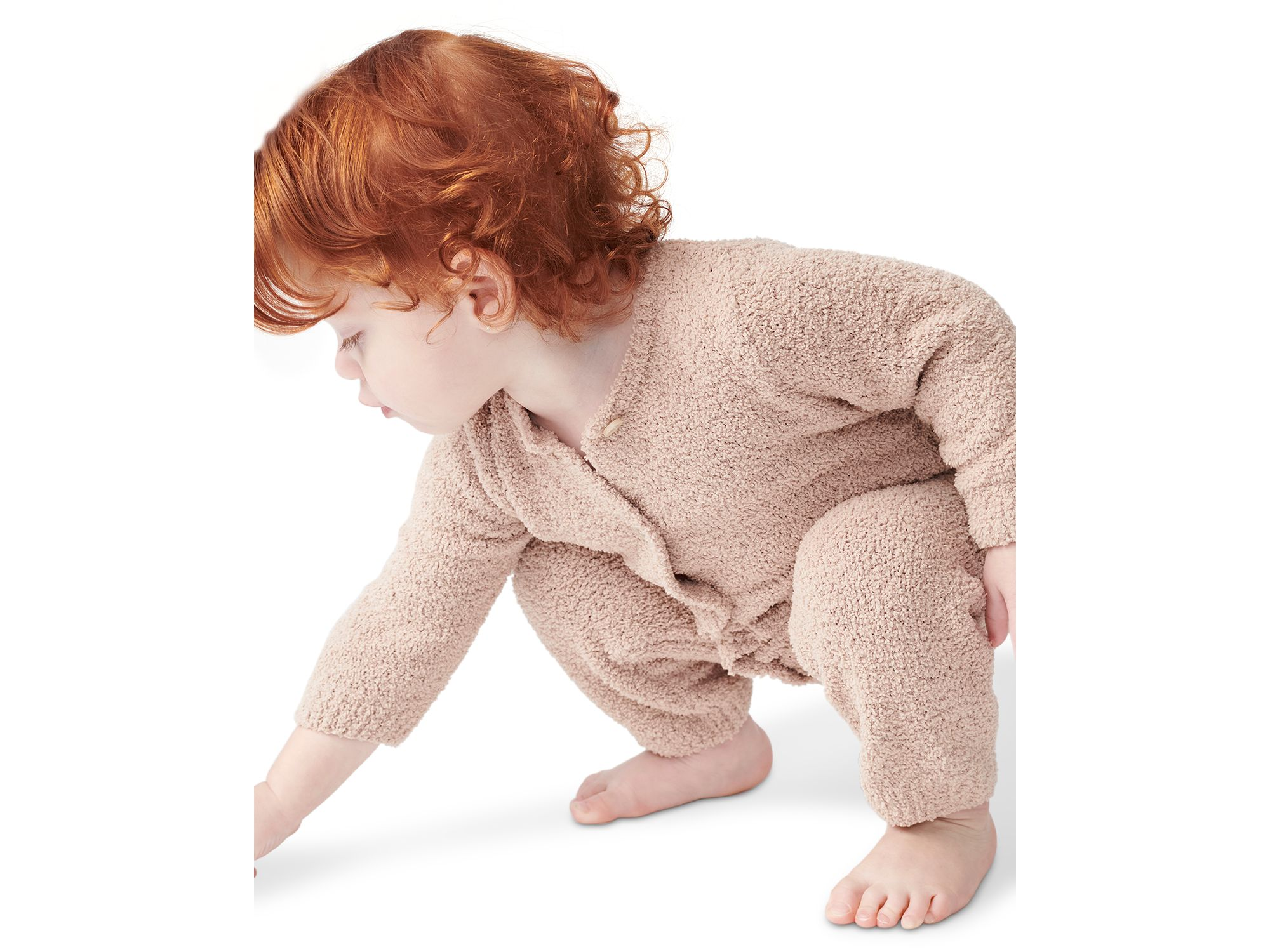 Unisex Fuzzy Long Sleeve Jumpsuit - Baby — Image 3