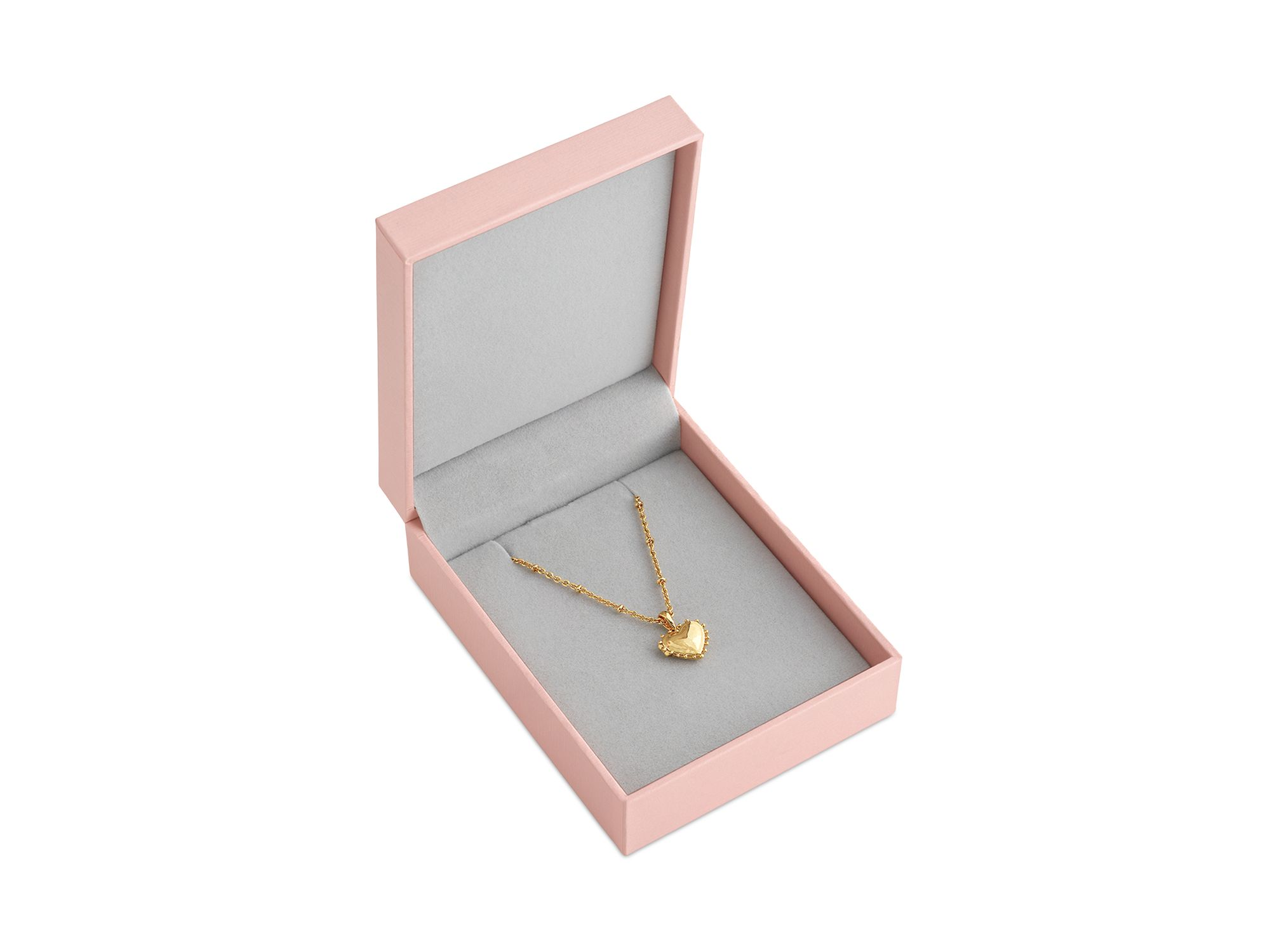 Small Heart Locket Pendant Necklace, 16"-17" — Image 3