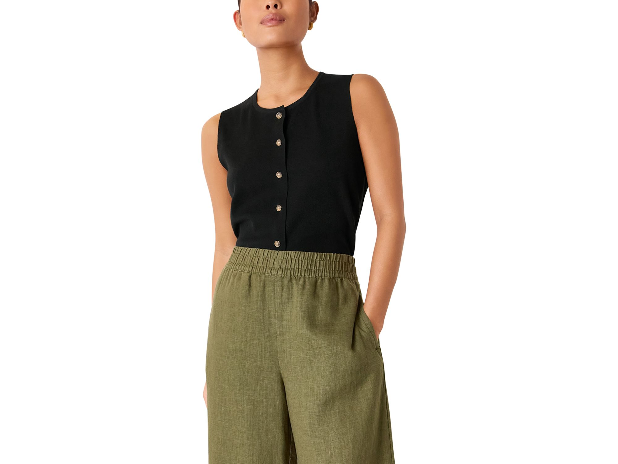 Petite Linen Pocket Trousers — Image 4