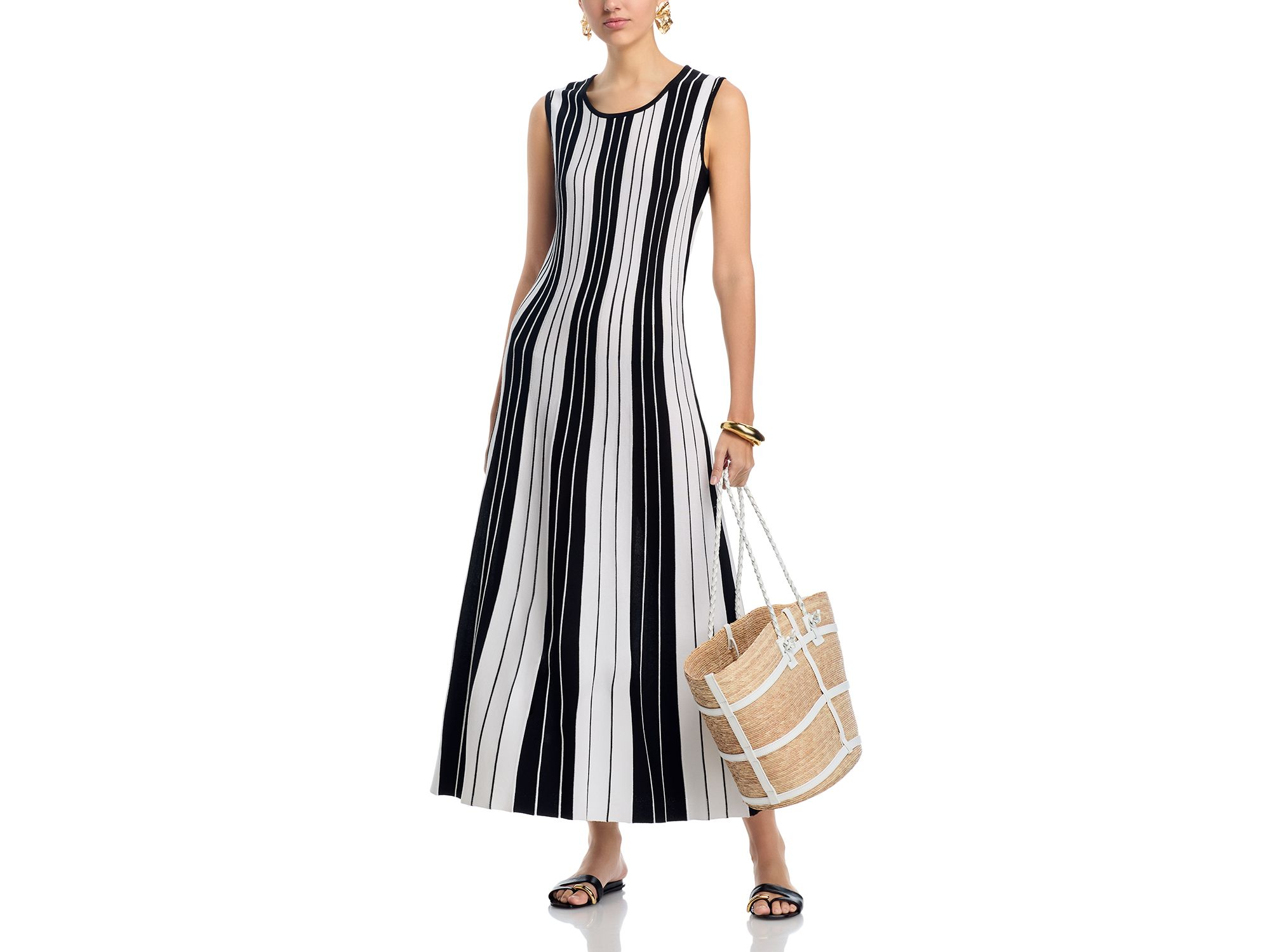 Fit And Flare Striped Maxi Dress — Image 4