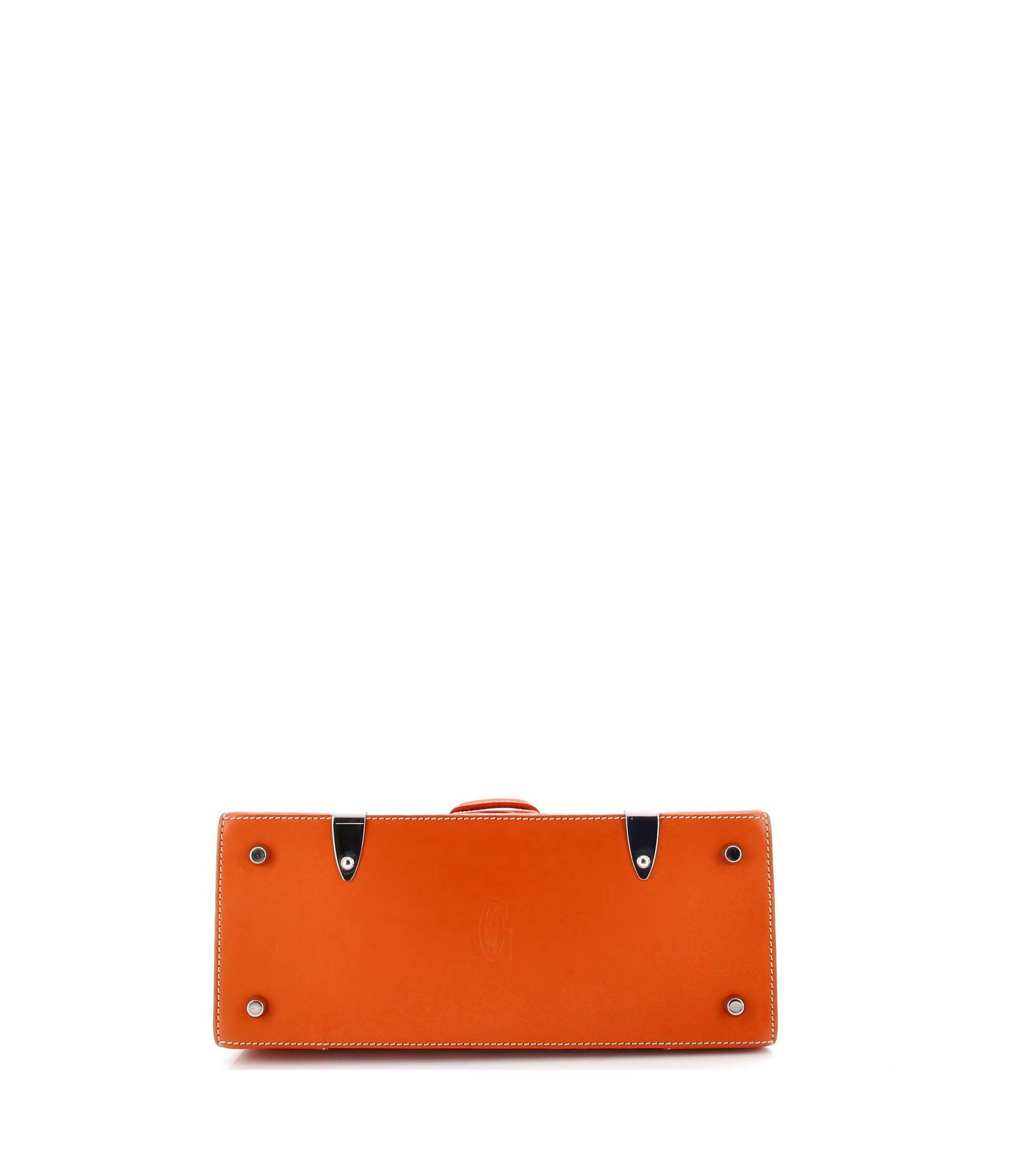 PM Saigon Top Handle Bag Coated Canvas with Leather — Image 6