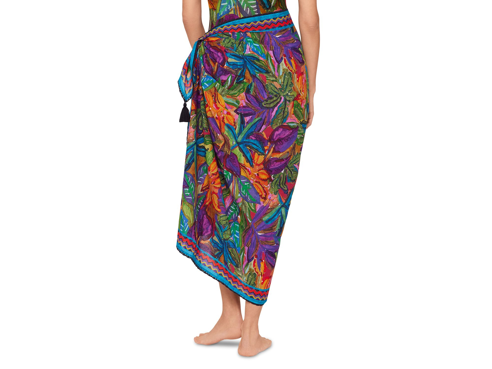 Cactus Flower Pareo Swim Cover-Up — Image 4