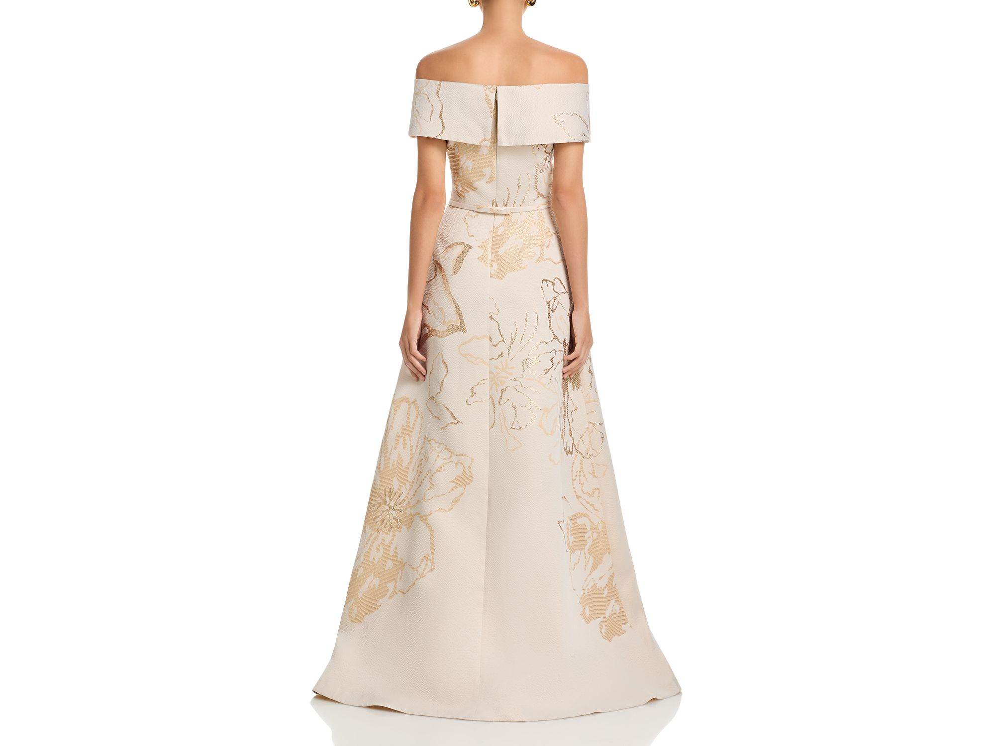 Jacquard Cuff Bodice Gown — Image 4