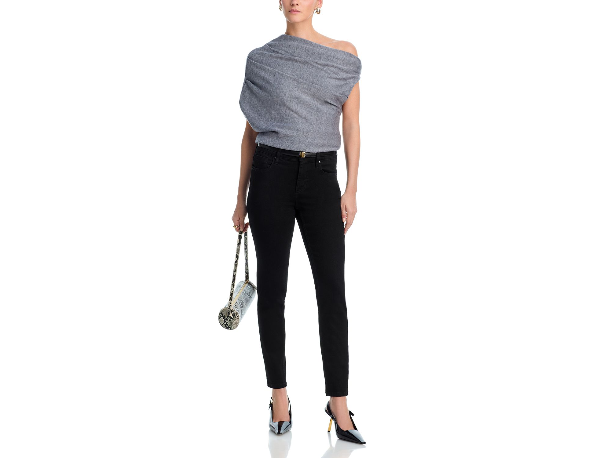 Mid Rise Skinny Jeans in Black - Exclusive — Image 3
