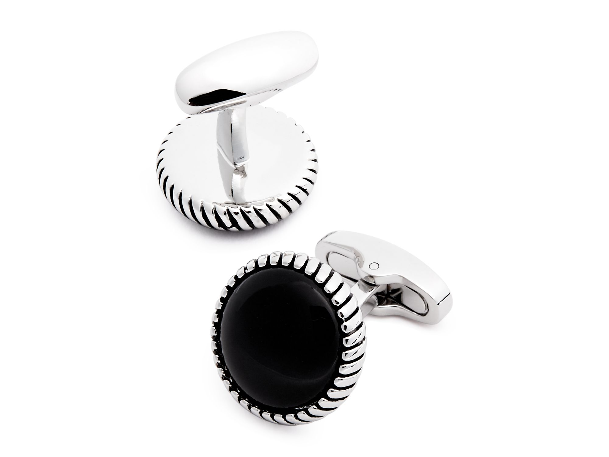 Onyx Round Cufflinks - Image 1