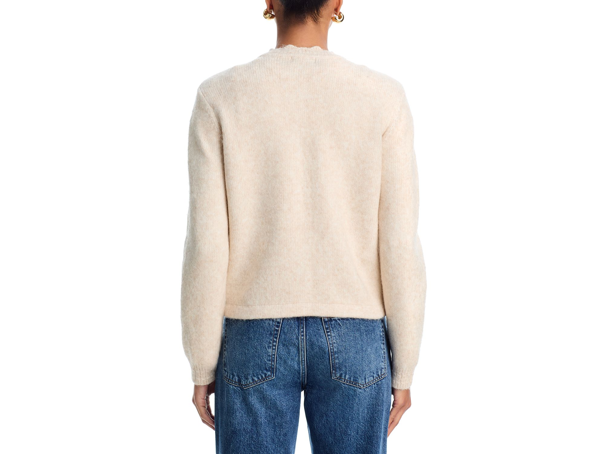 Pointelle Ruffle Cardigan - Exclusive — Image 3
