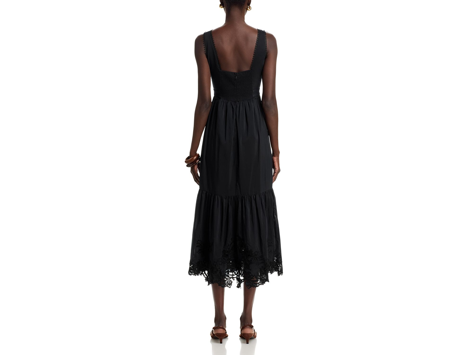 Zuri Lace Trim Midi Dress — Image 4