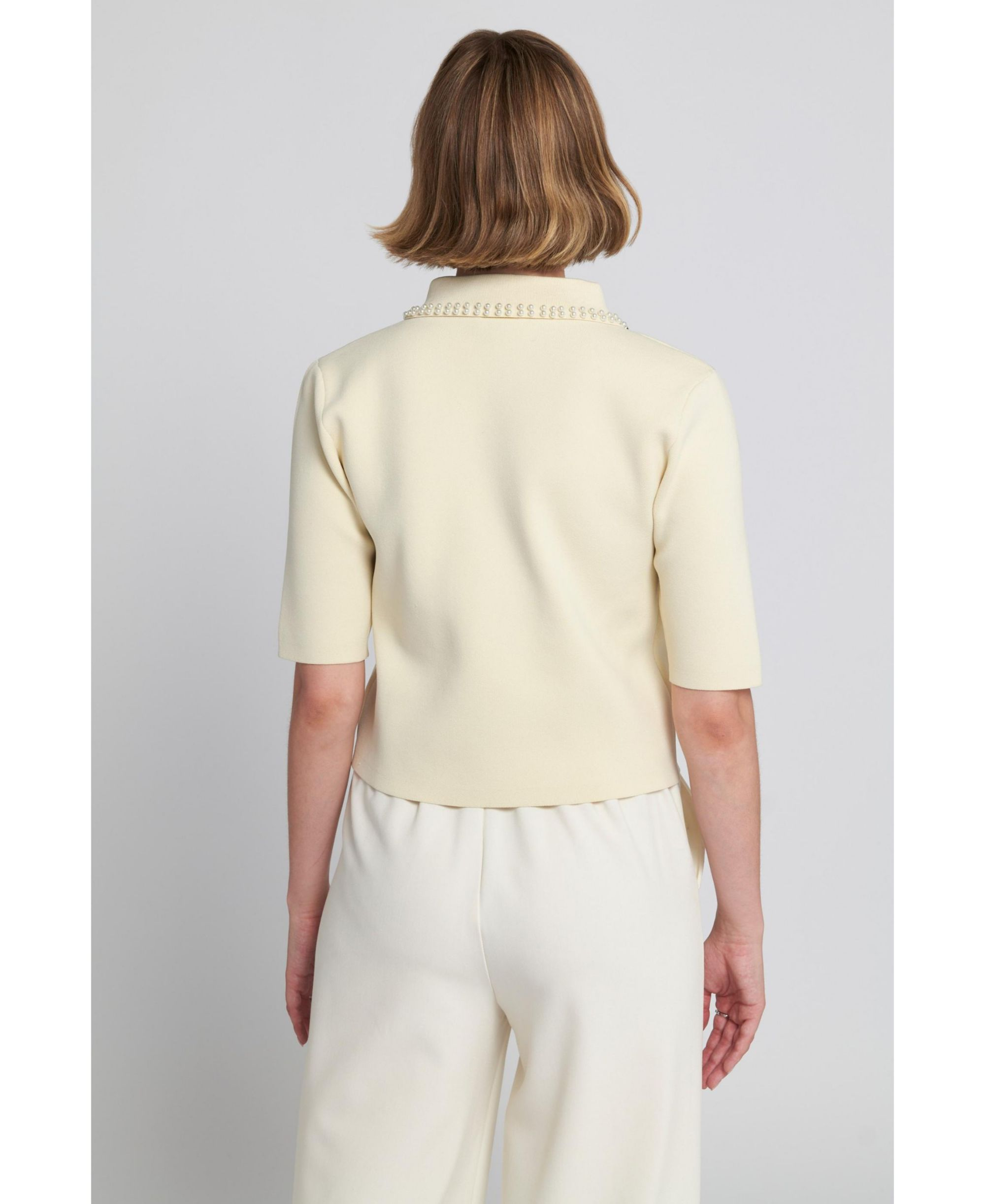Embellished Collar Knit Top — Image 3