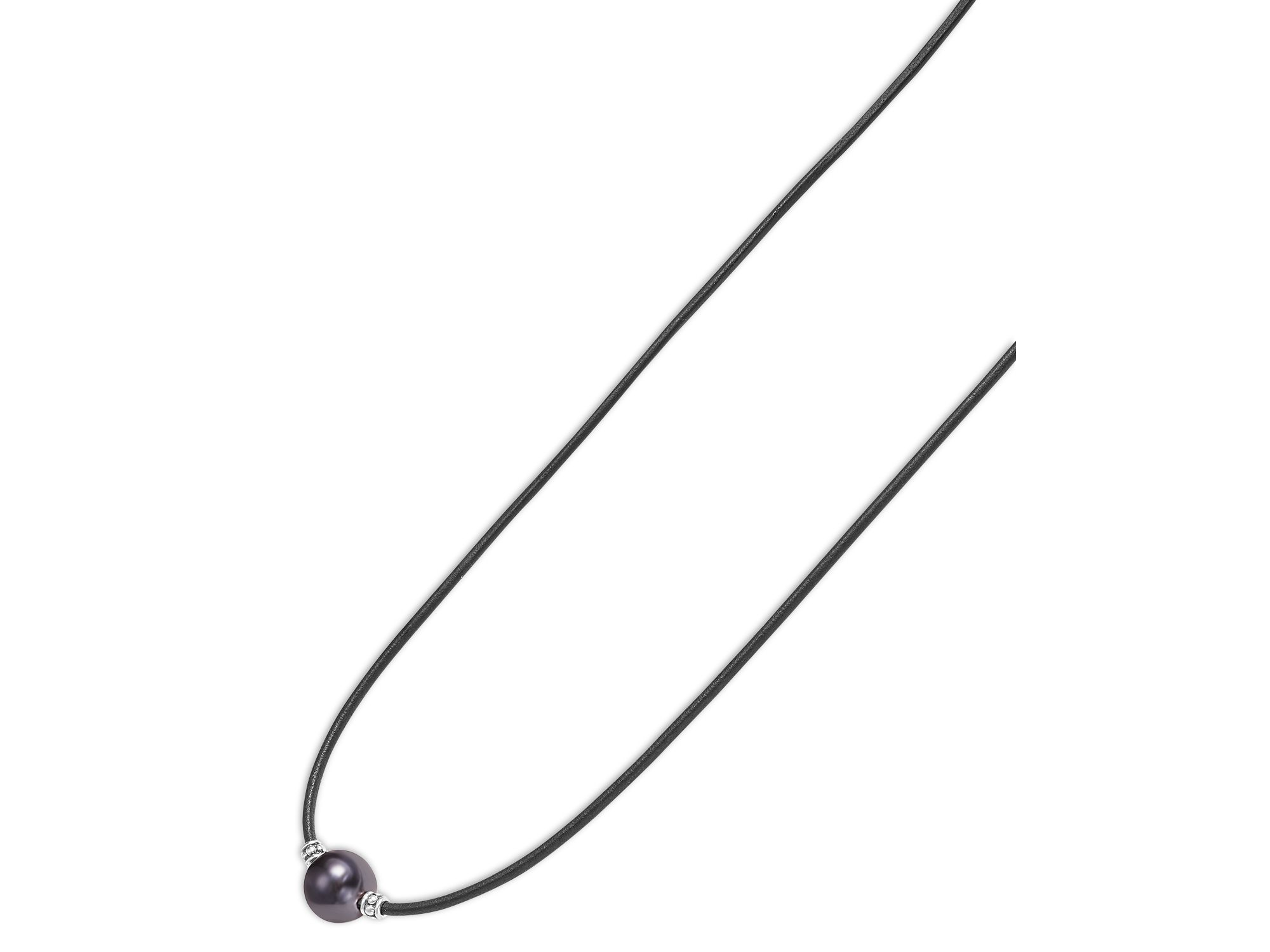 Men's Sterling Silver Anthem Black Tahitian Pearl Pendant Necklace, 20" - Exclusive — Image 4