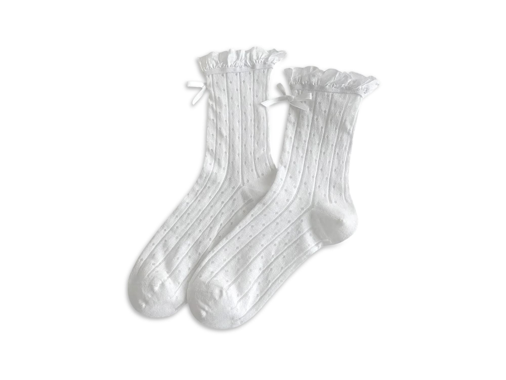 The Coquette Sheer Ribbon Socks - Set of Two — Image 4