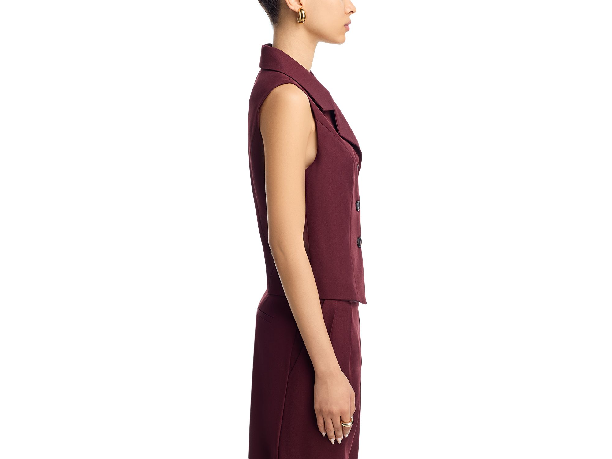 Notched Collar Vest & Asymmetrical Suit Pant - Exclusive — Image 7