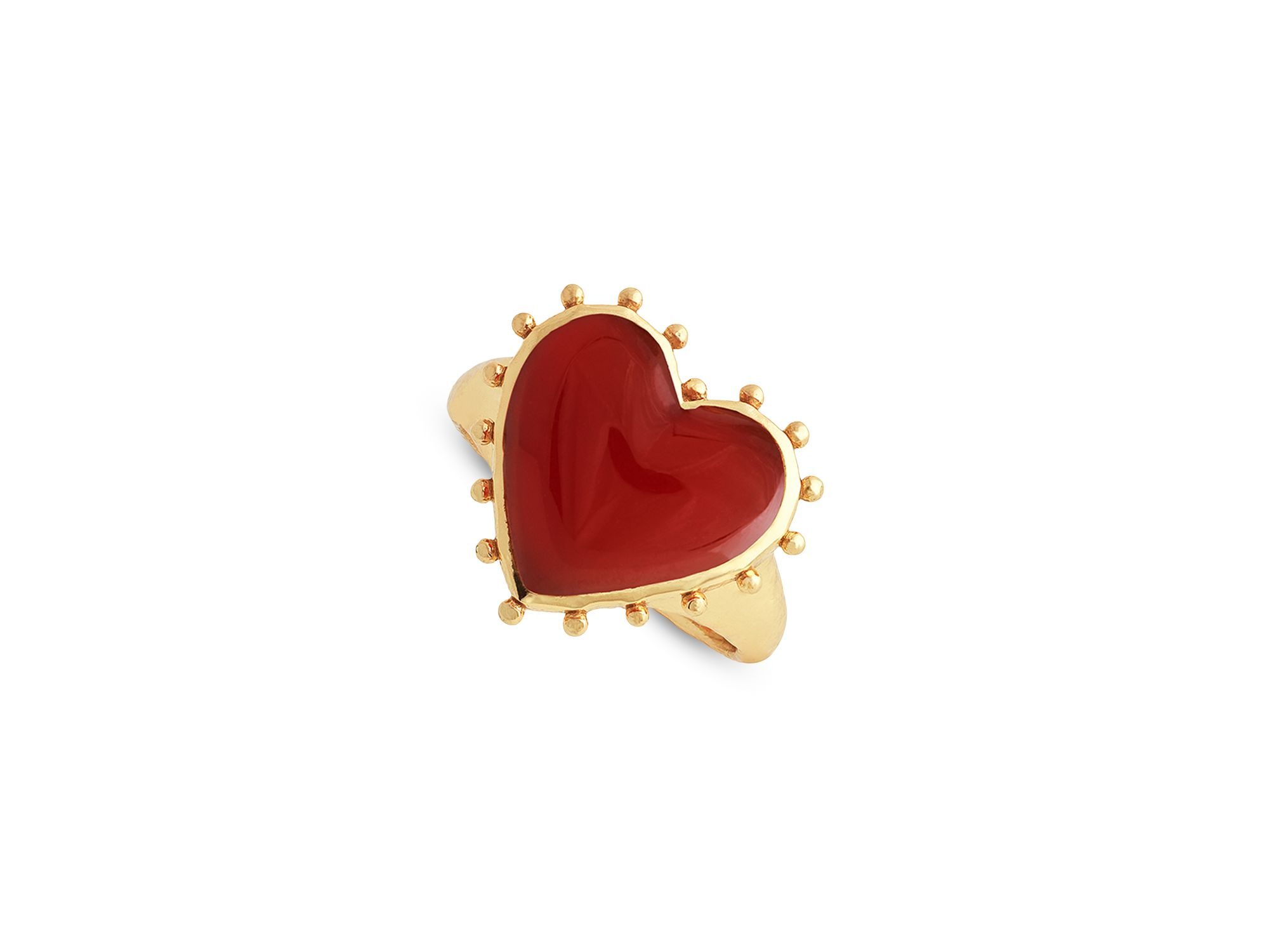 Red Onyx Heart Ring — Image 4