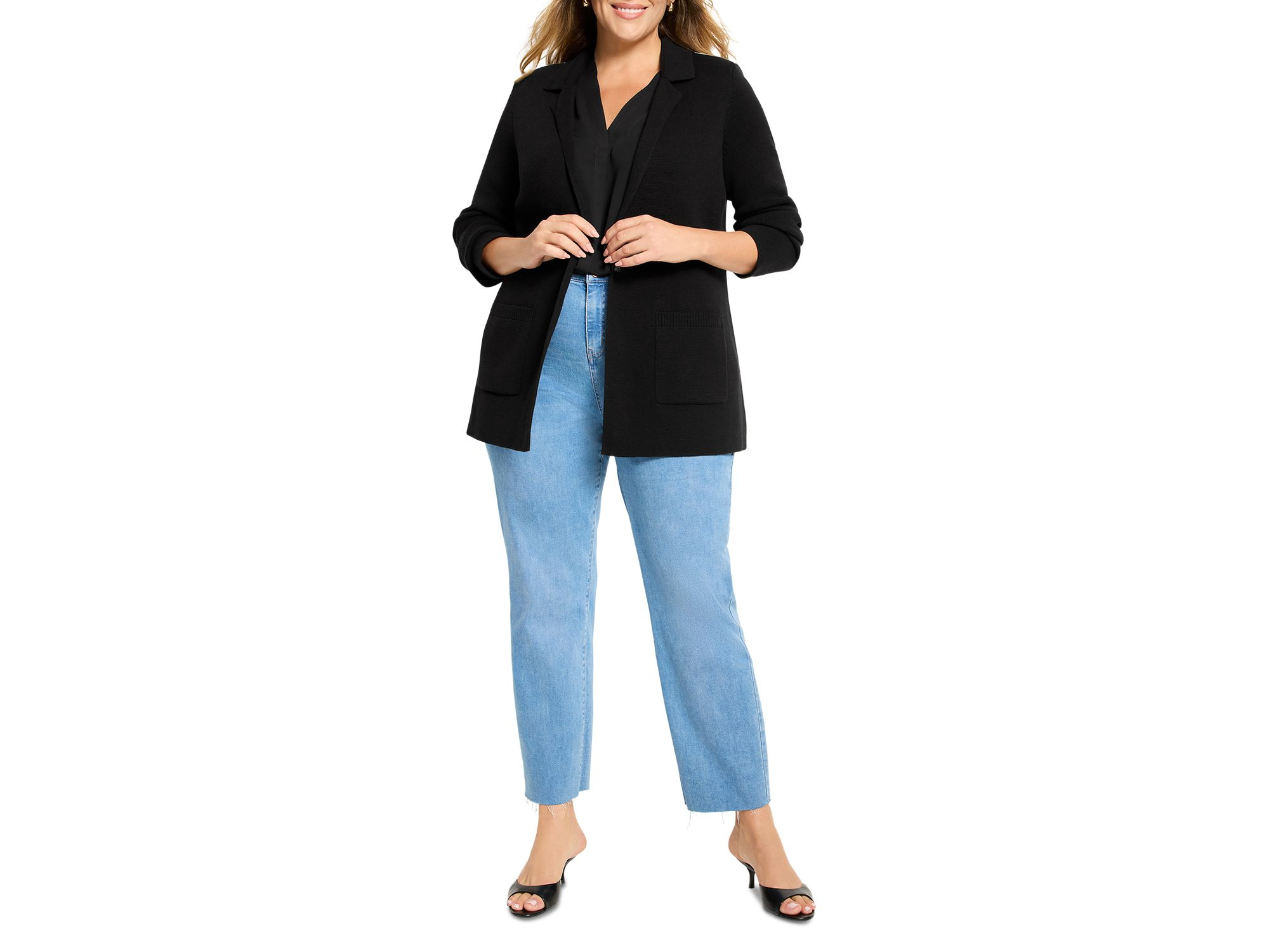 Elegant Knit Blazer — Image 4
