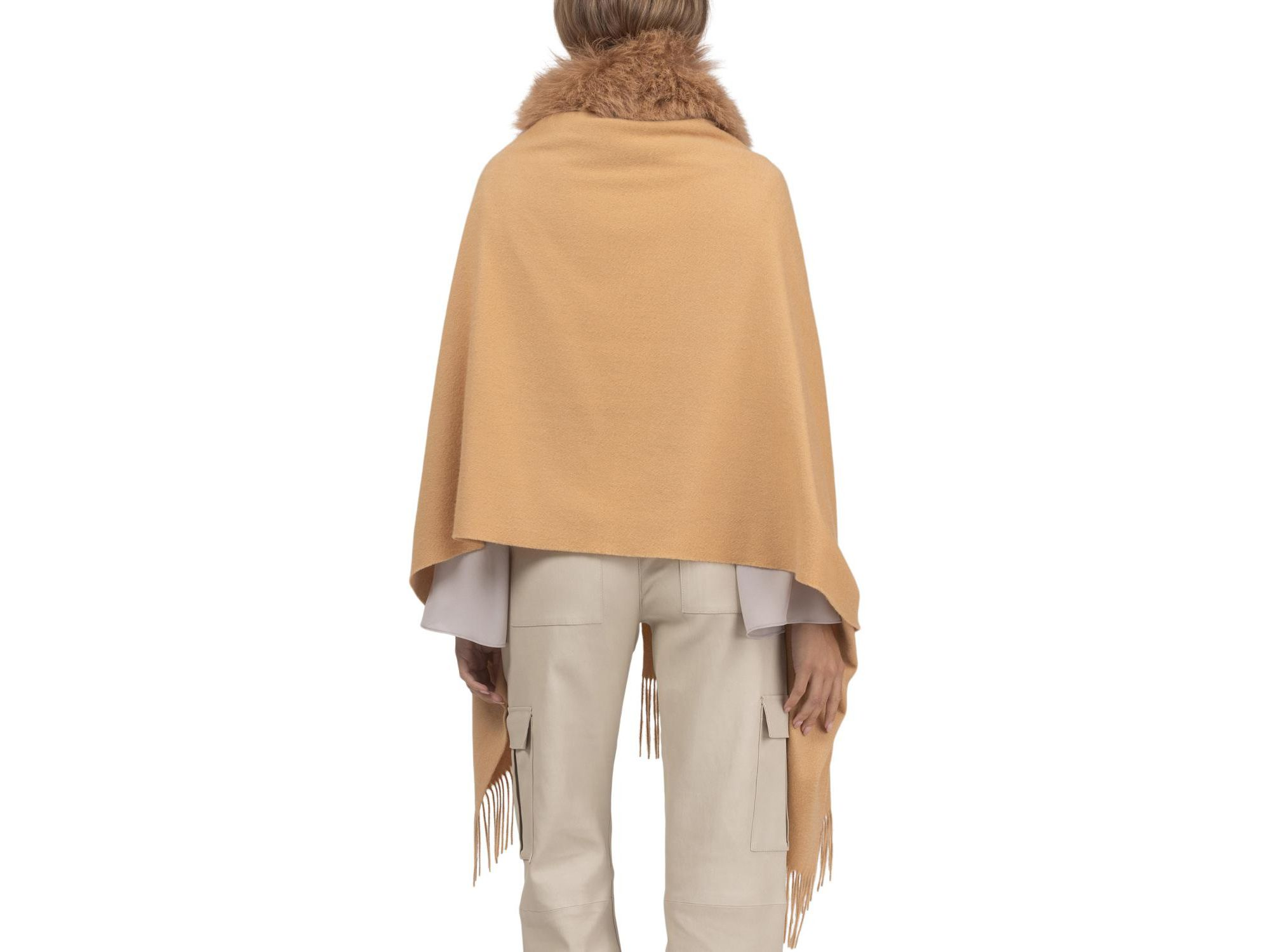 Select Cashmere Stole with Select Lamb Collar — Image 3
