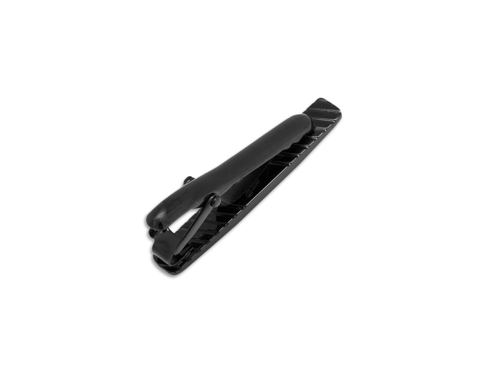 Gunmetal-Tone Onyx Inlaid Tie Clip — Image 3