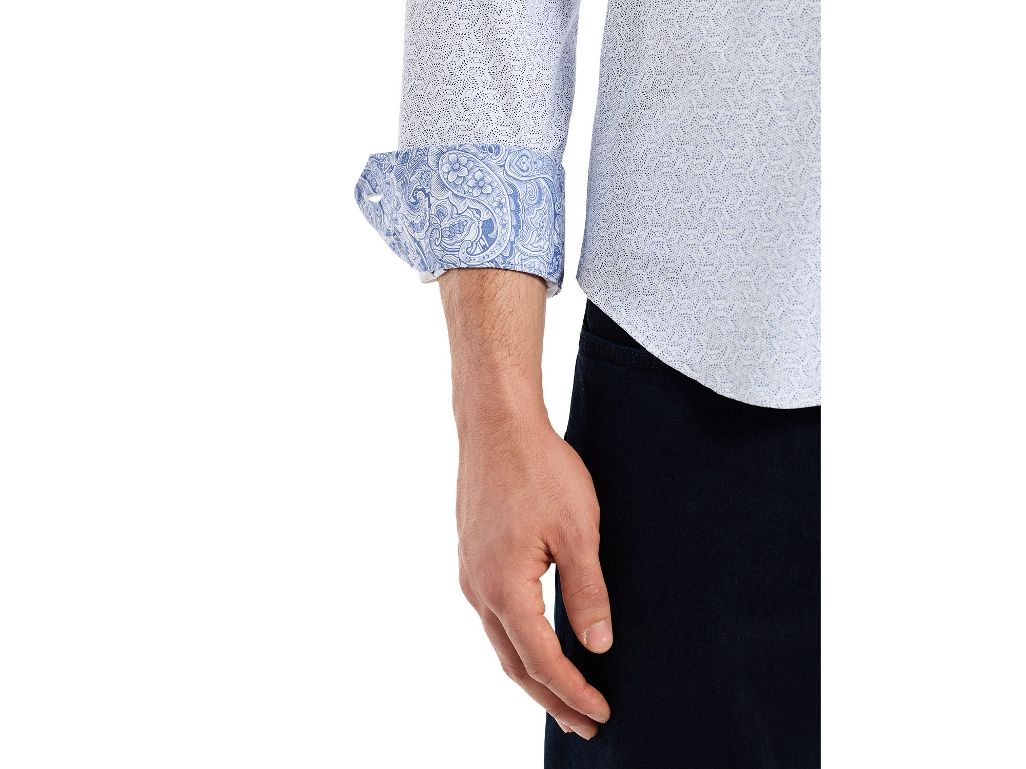 Asterik Knit Button Down Shirt — Image 3