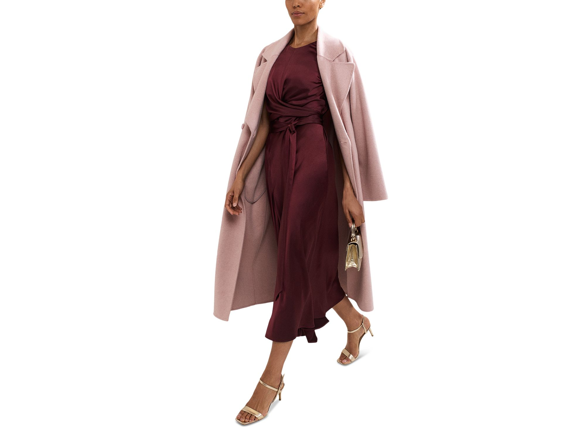 Draped Satin Dress — Image 5