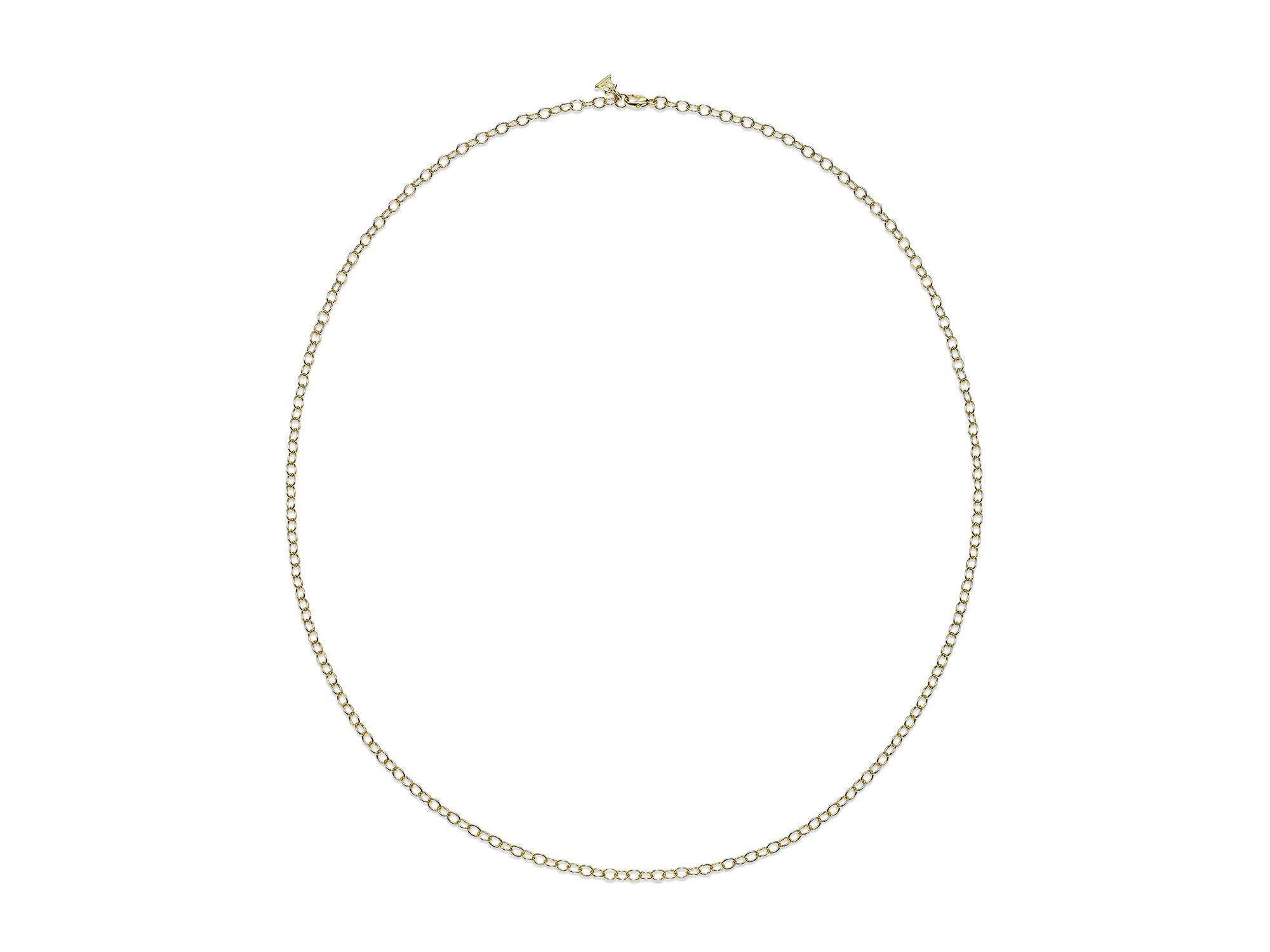 18K Yellow Gold Oval Link Chain Necklace, 24" — Image 6