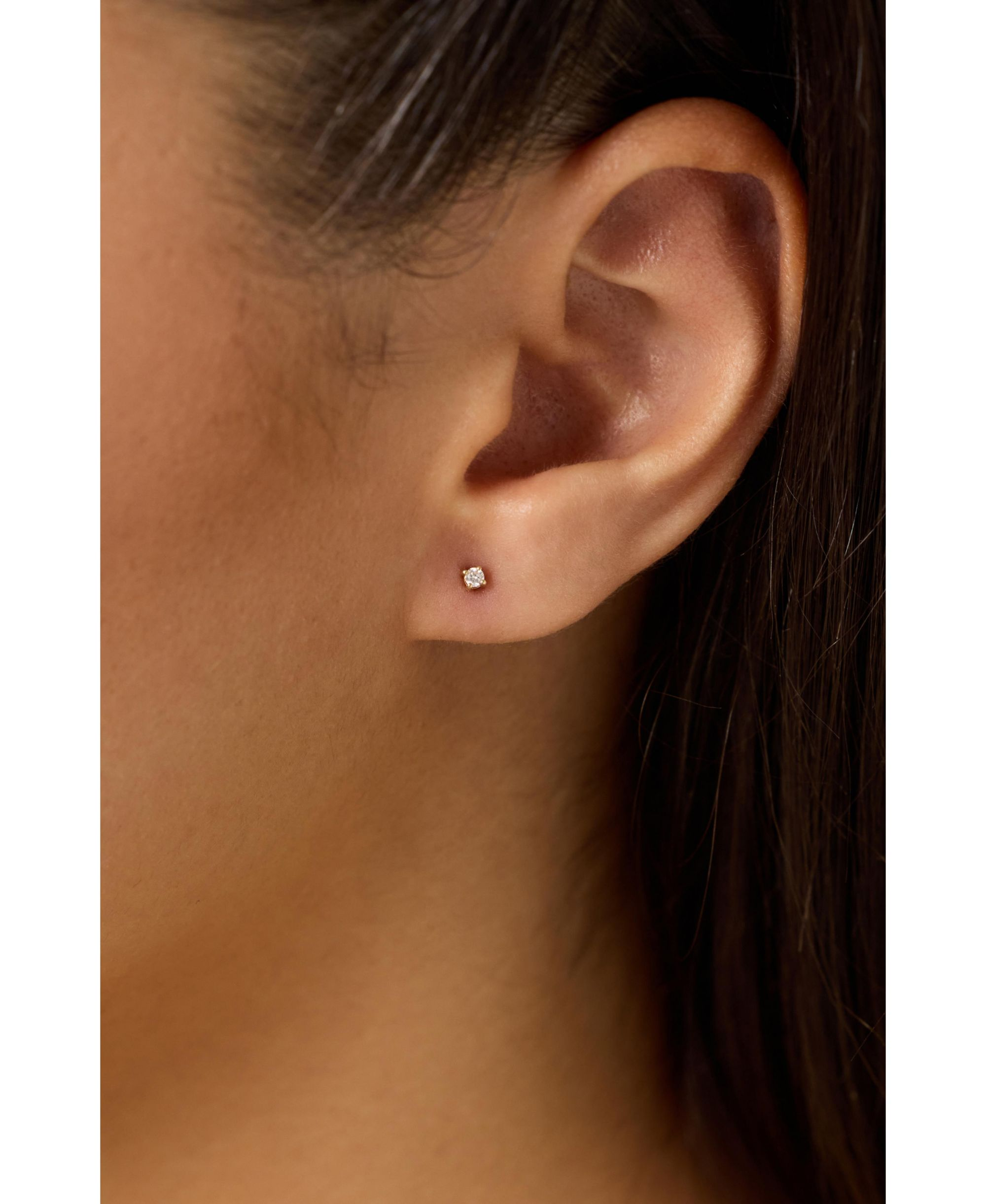 Lab Grown Diamond Mini Studs Earrings — Image 4