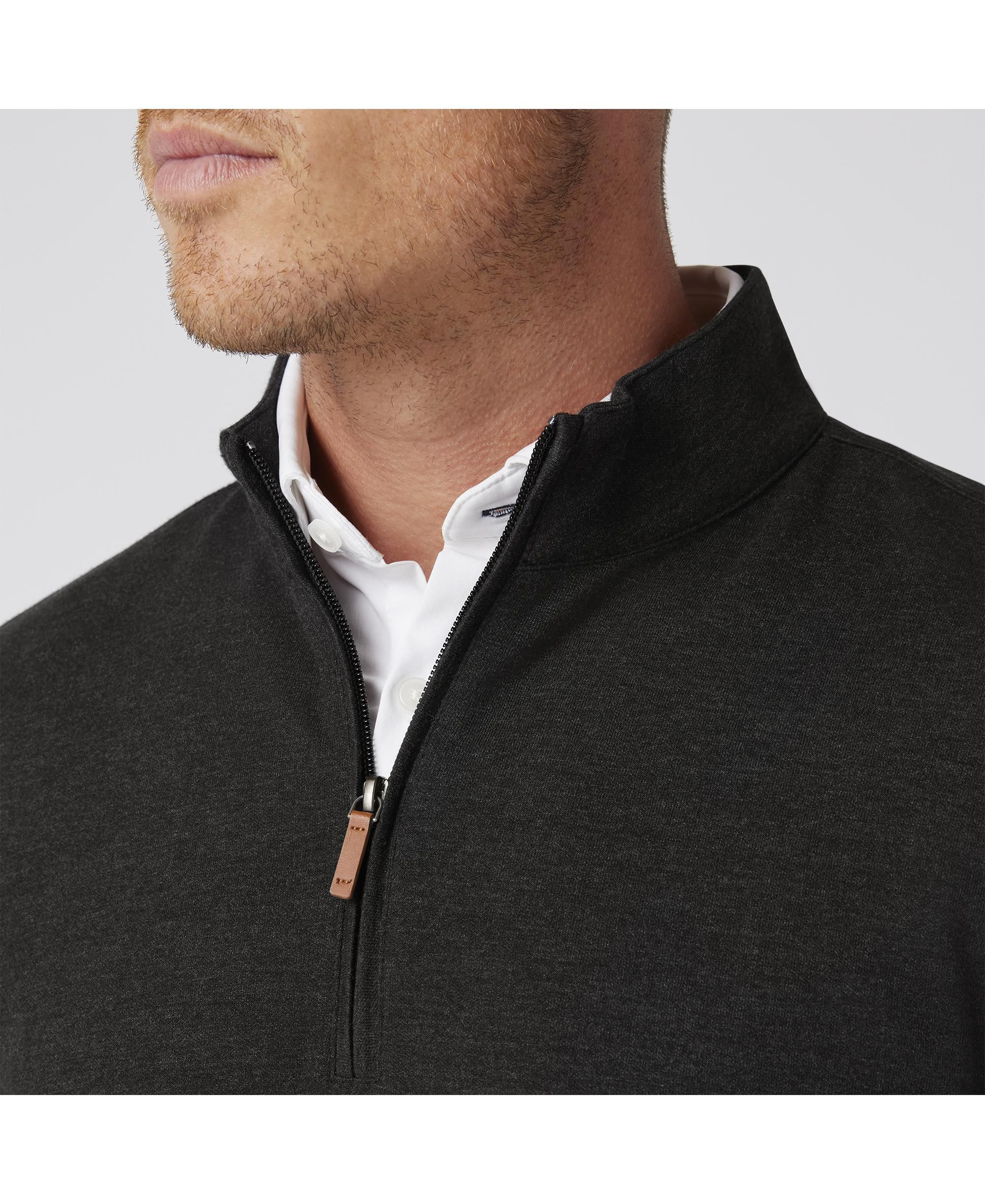 KPI  Quarter Zip  Black Heather Sweater — Image 3