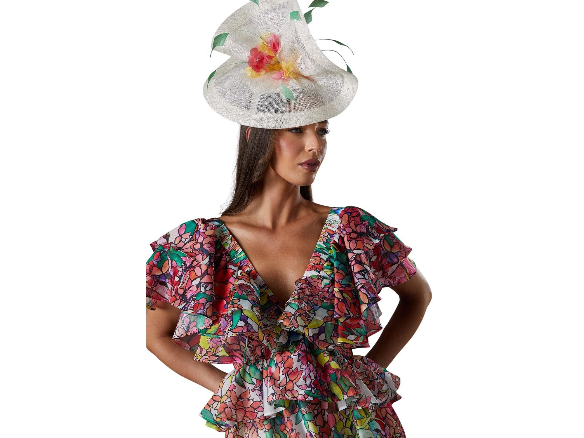Lisa Tie Back Ruffle Peplum Dress — Image 3