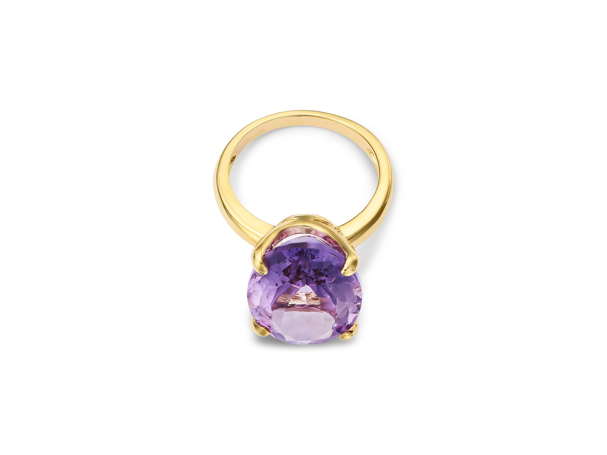 Rose Amethyst Ring in 14K Yellow Gold — Image 3