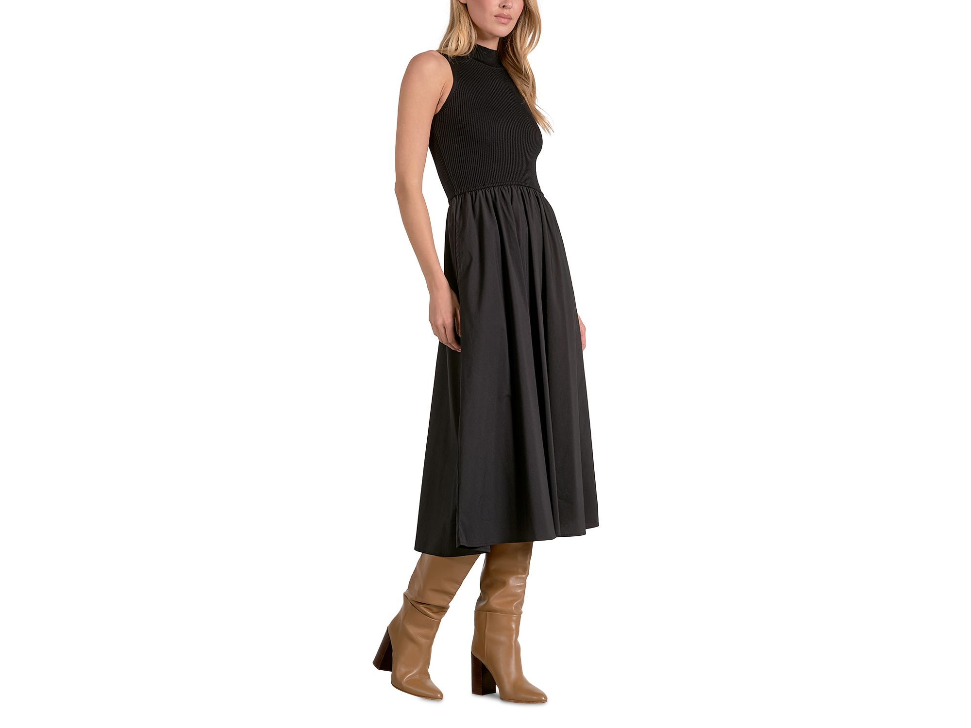 Mixed Media Midi Dress — Image 5