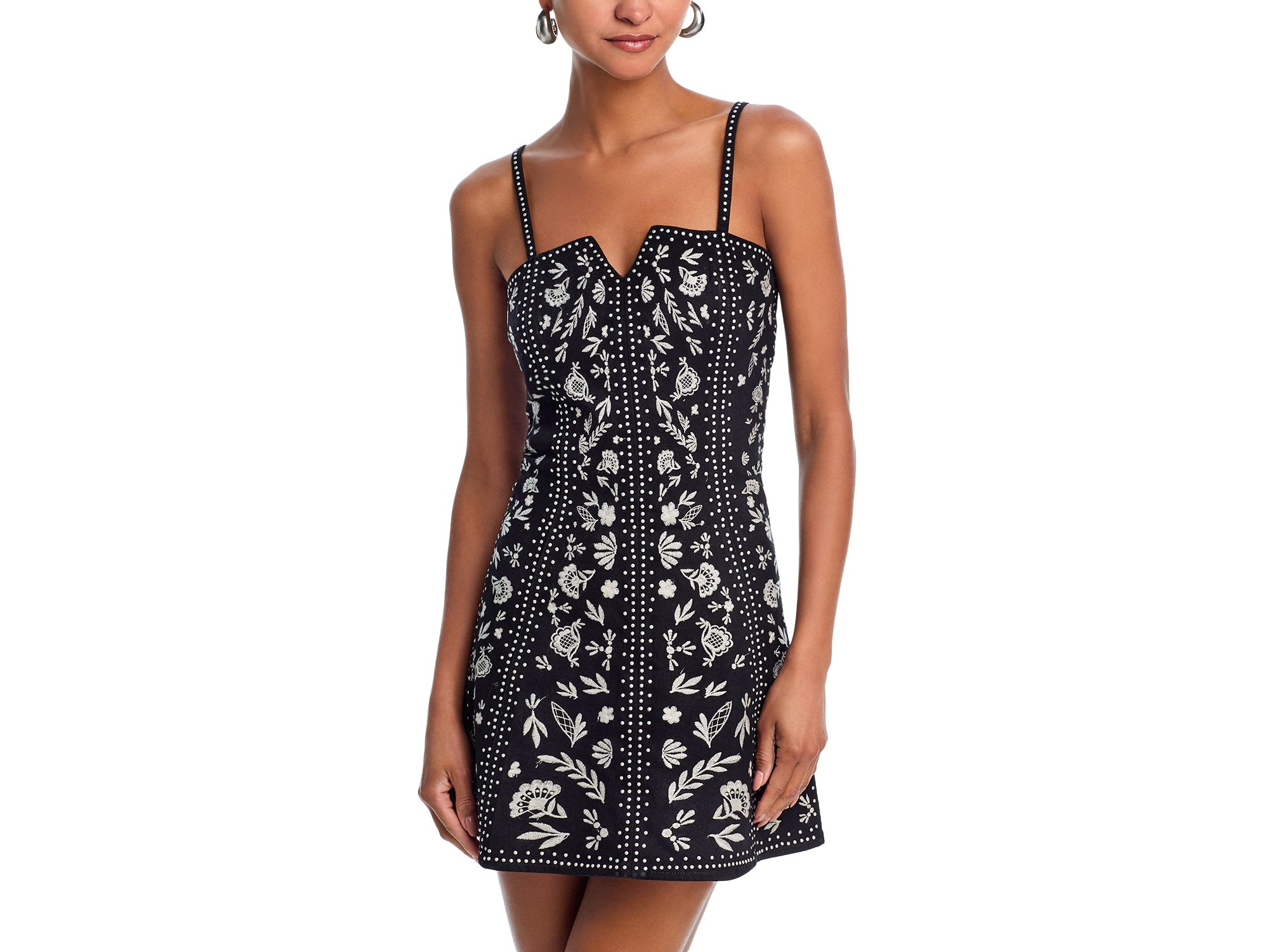 Embroidery Stud Mini Dress - Exclusive — Image 4