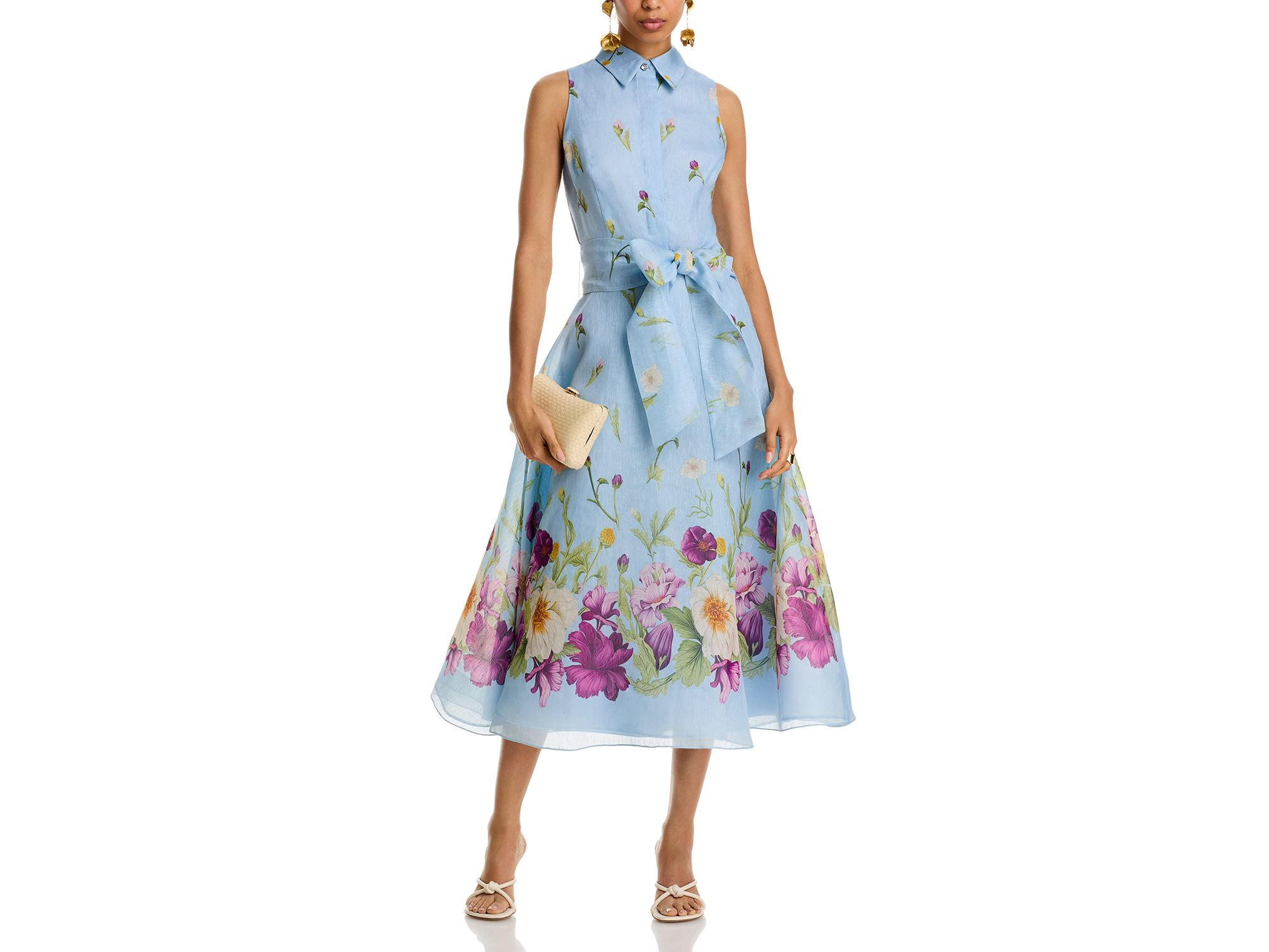 Silk And Linen Shirt Waist Dress — Image 3