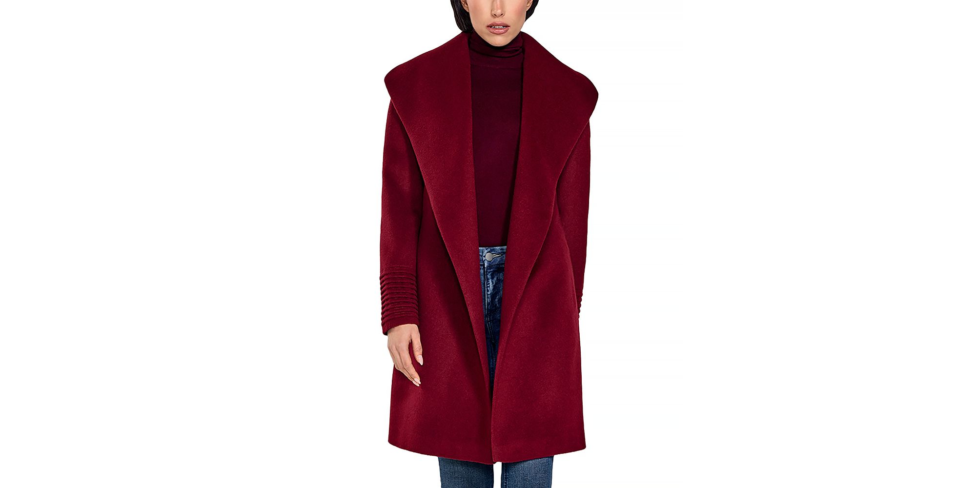 Shawl Collar Wrap Coat — Image 4