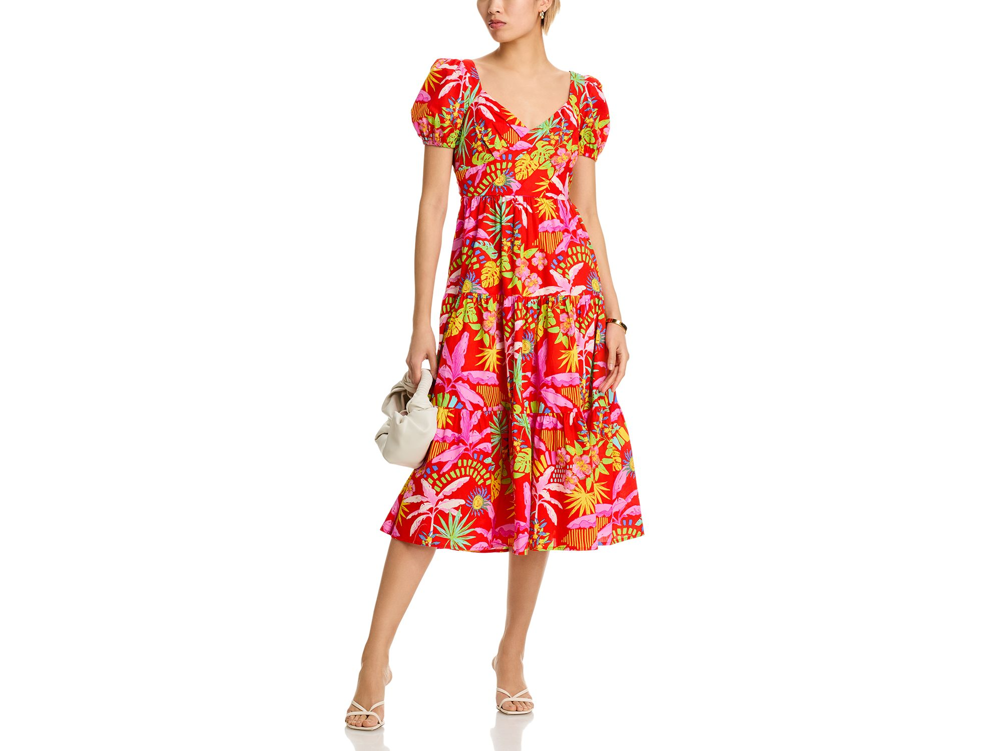 Floral Cutout Tie-Back Midi Dress - Exclusive — Image 3