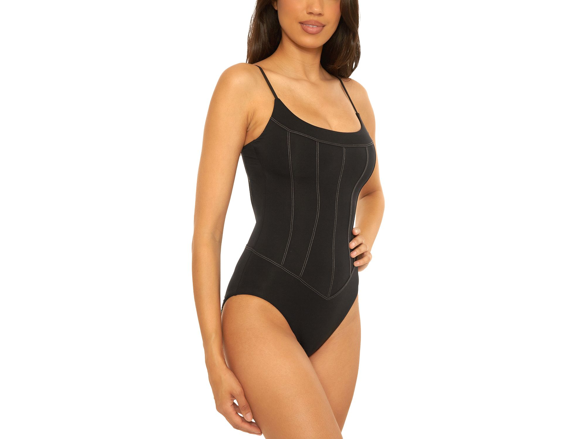 Color Code Corset Style One Piece Swimsuit — Image 4