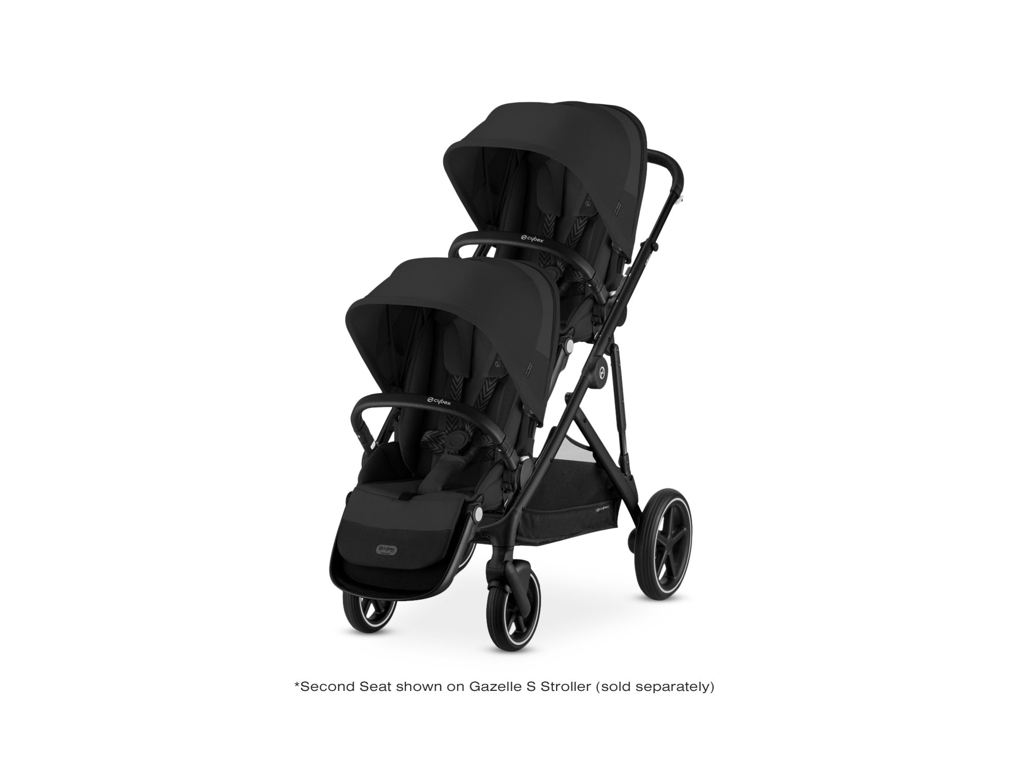eGazelle/Gazelle S 2 Second Seat – Moon Black with Black Bumper Bar — Image 3