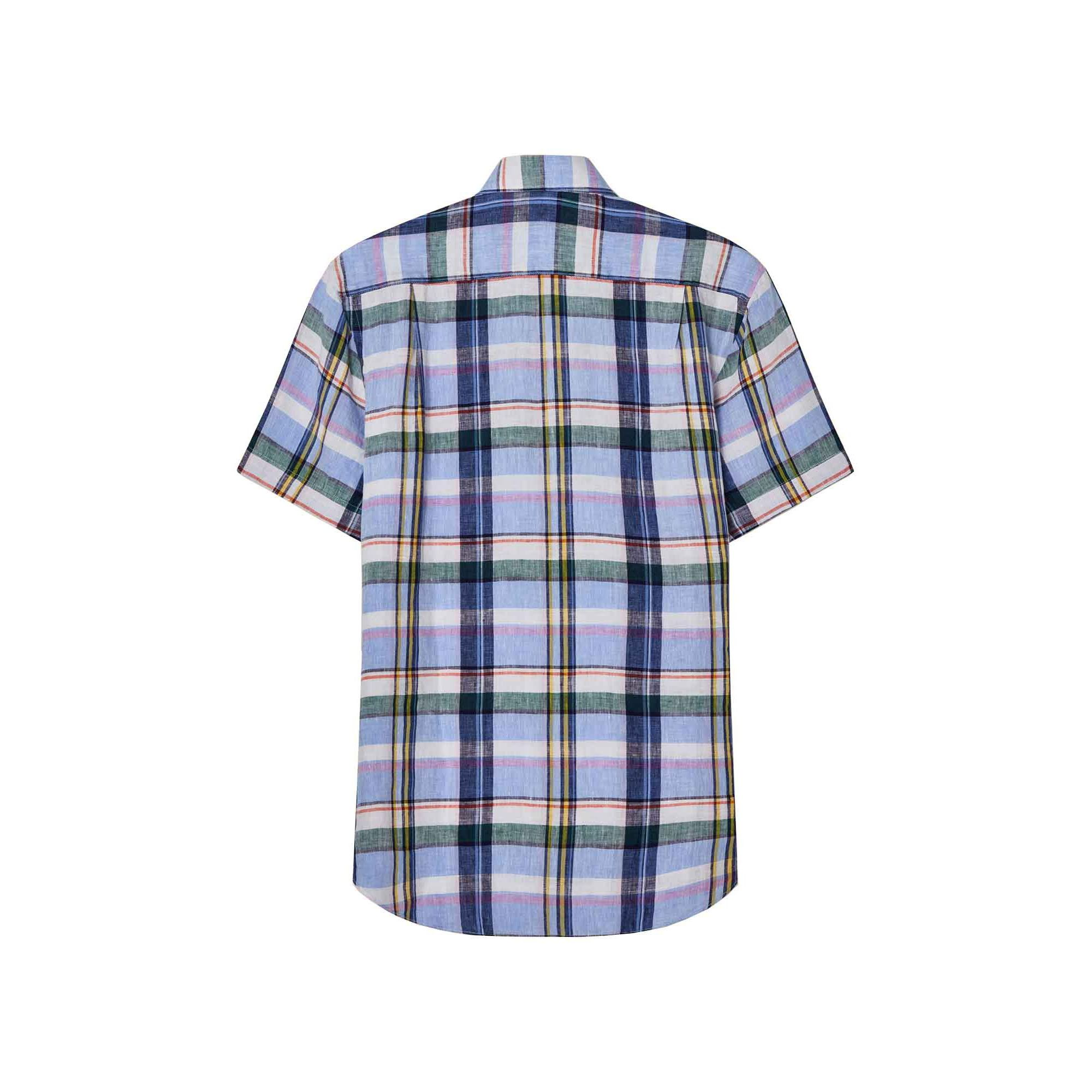 Morgan Plaid Linen Short Sleeve Shirt — Image 6