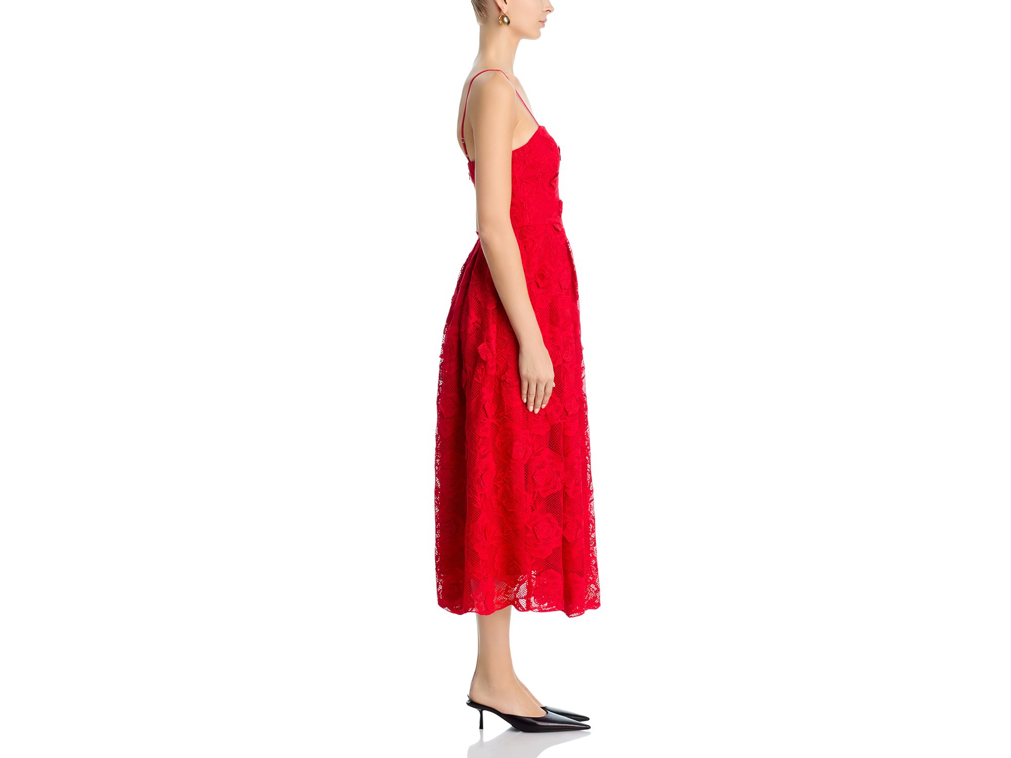 Rose Lace Midi Dress - Exclusive — Image 5