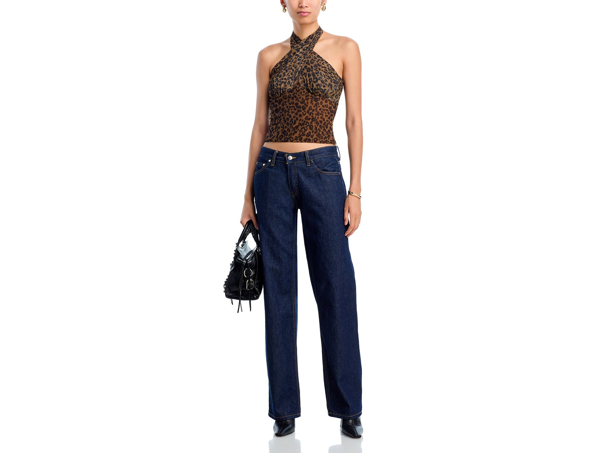 Mesh Leopard Halter Top - Exclusive — Image 4