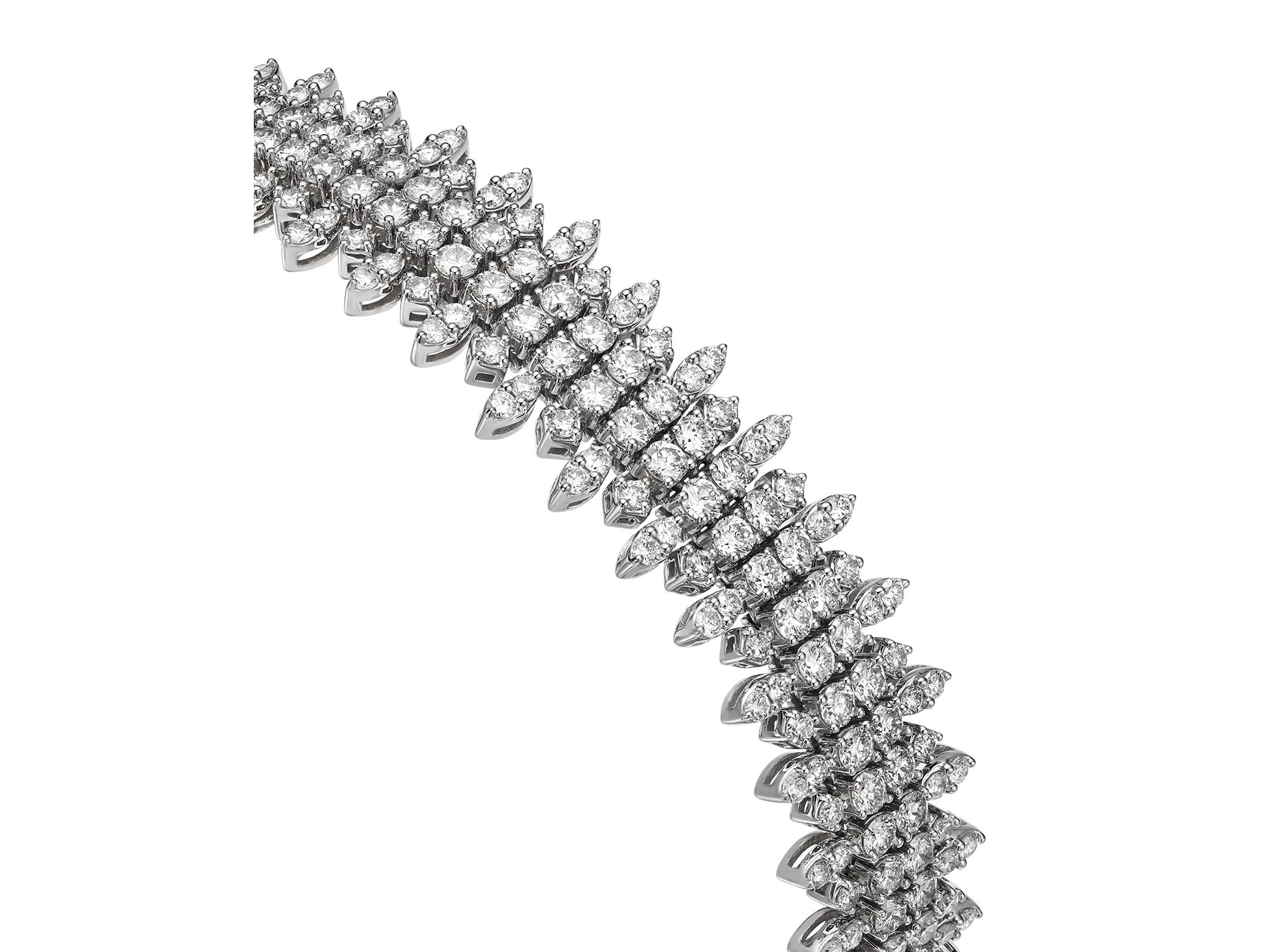 Luxe Collection Diamond Statement Bracelet in 14K White Gold, 10.0 tcw — Image 3