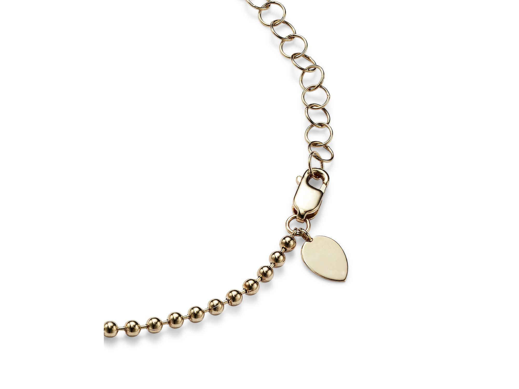 14K Yellow Gold Diamond & Sapphire Evil Eye Bracelet — Image 4