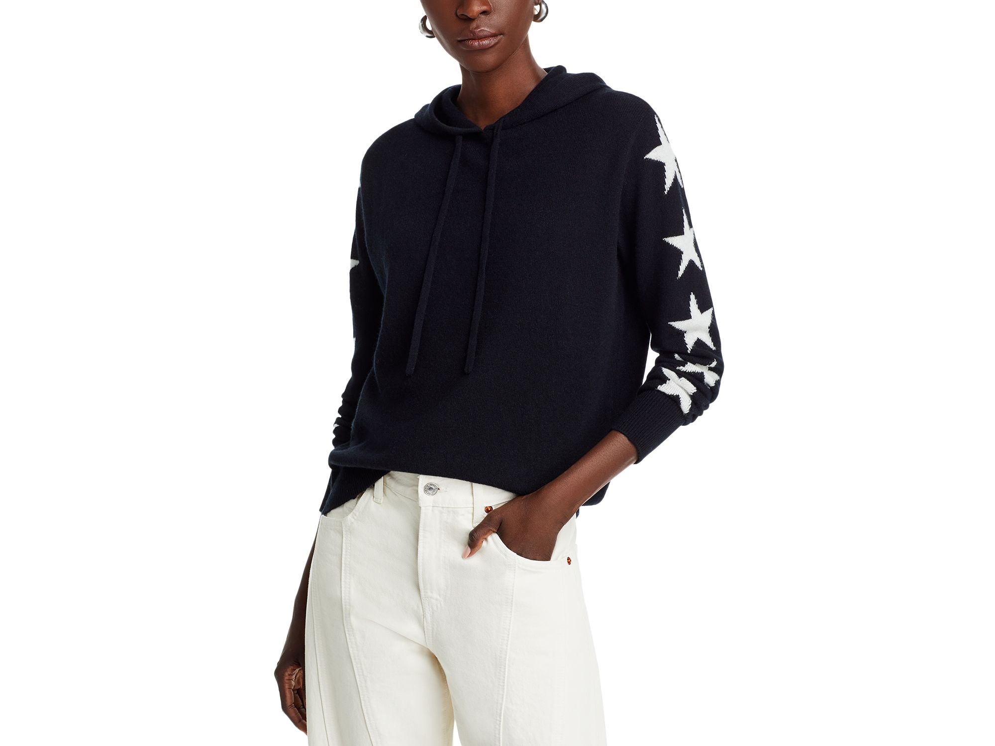 100% Cashmere Star Sleeve Hoodie Sweater - Exclusive — Image 6